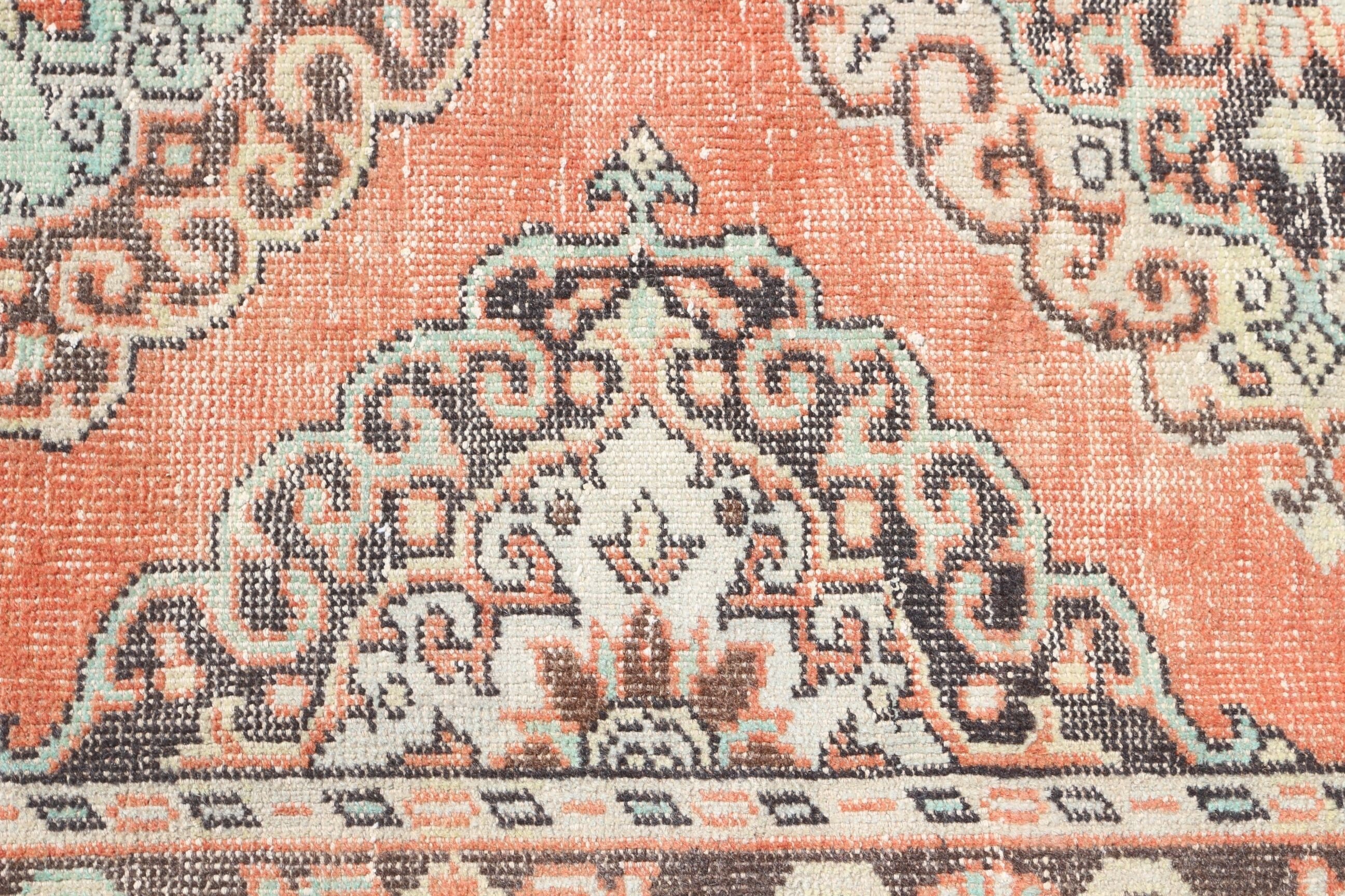 Bedroom Rug, 4.6x9.4 ft Large Rugs, Dining Room Rug, Orange Bedroom Rug, Vintage Rug, Rugs for Dining Room, Kitchen Rug, Turkish Rugs