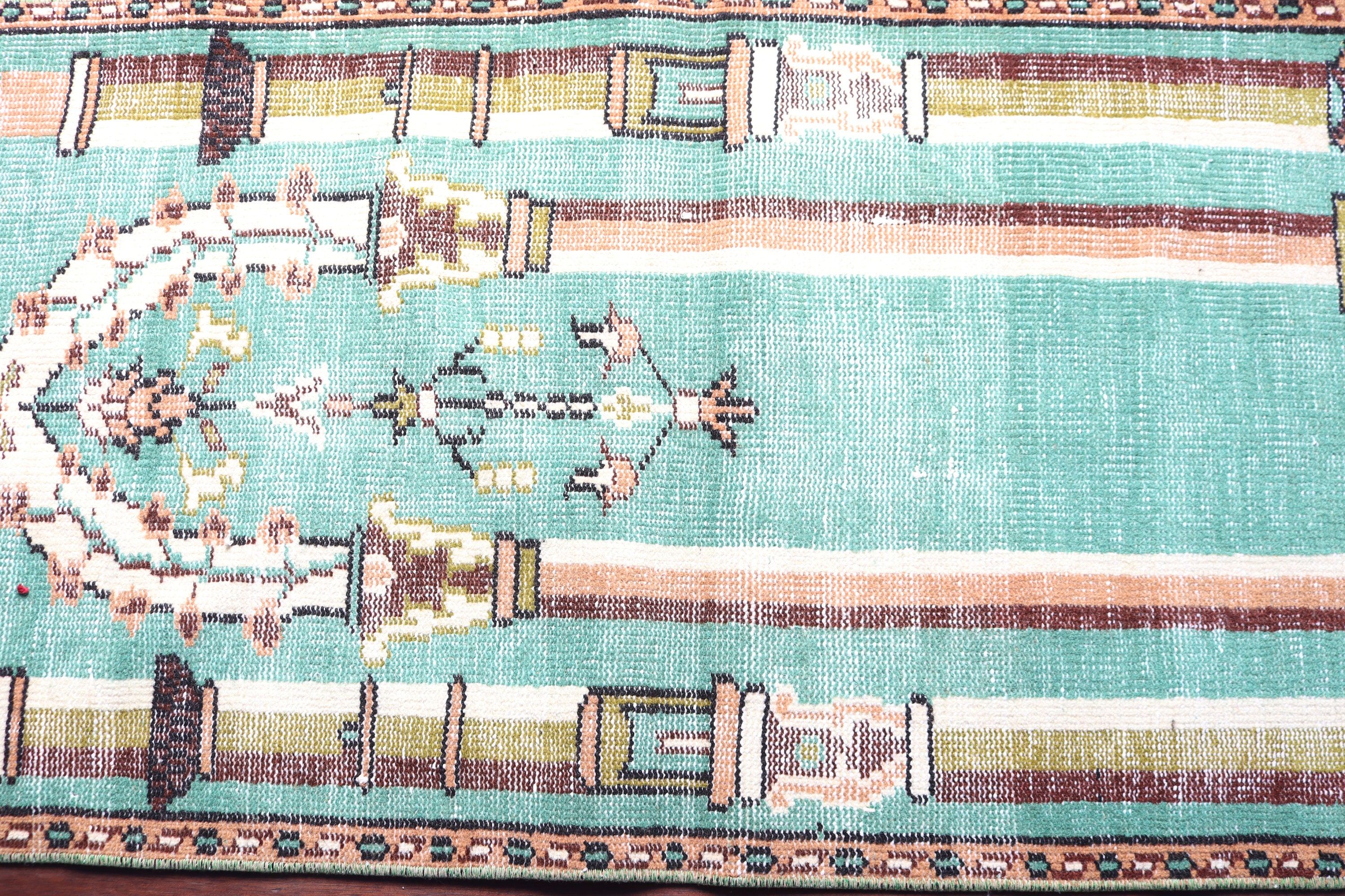 Vintage Rug, Turkish Rugs, Boho Rug, 2.3x4.6 ft Small Rugs, Door Mat Rug, Handwoven Rug, Green Anatolian Rug, Moroccan Rug, Car Mat Rugs