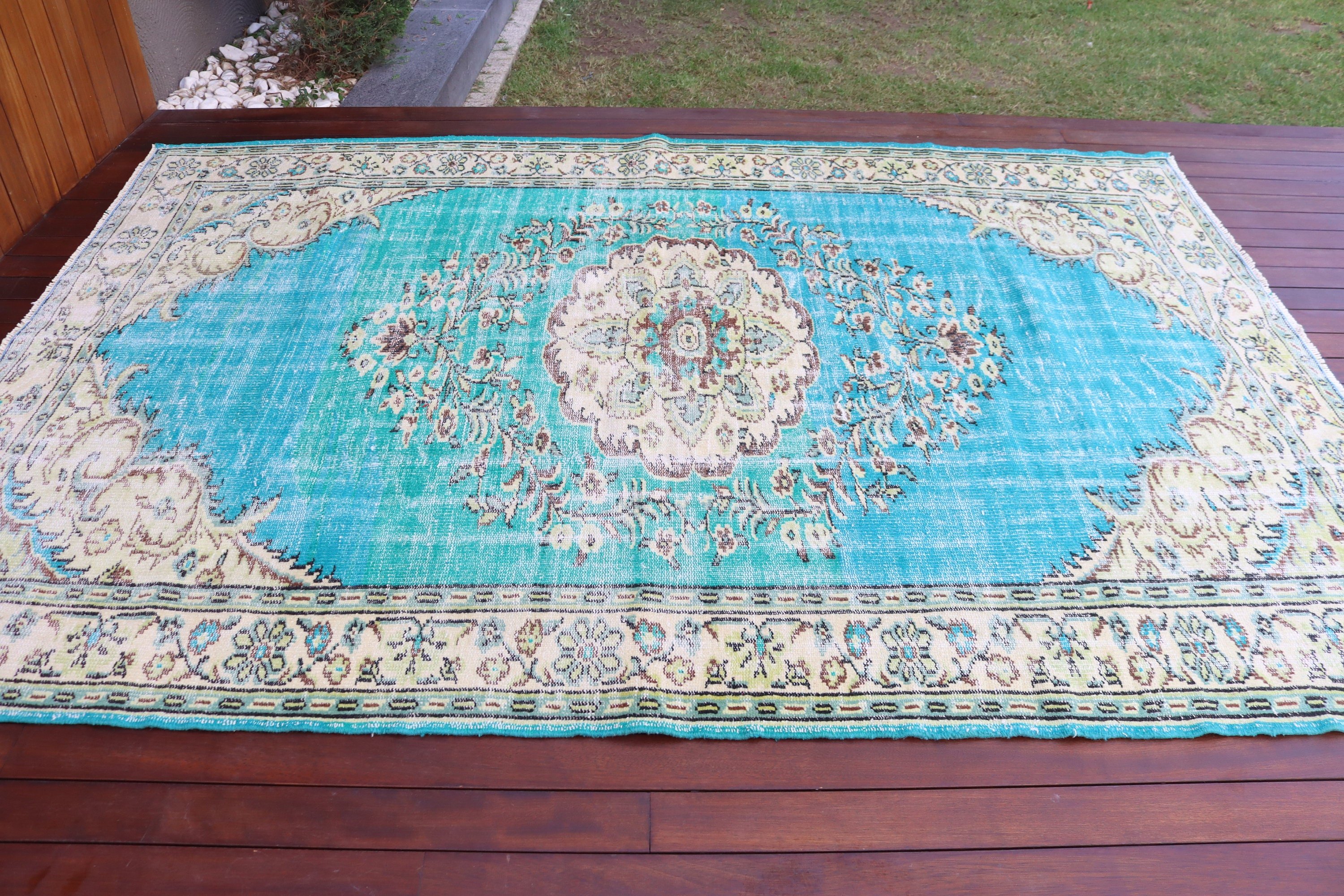 Rugs for Large Oushak, Bedroom Rugs, Green Antique Rugs, Large Boho Rug, Turkish Rugs, 5.6x9.8 ft Large Rug, Vintage Rugs, Geometric Rugs