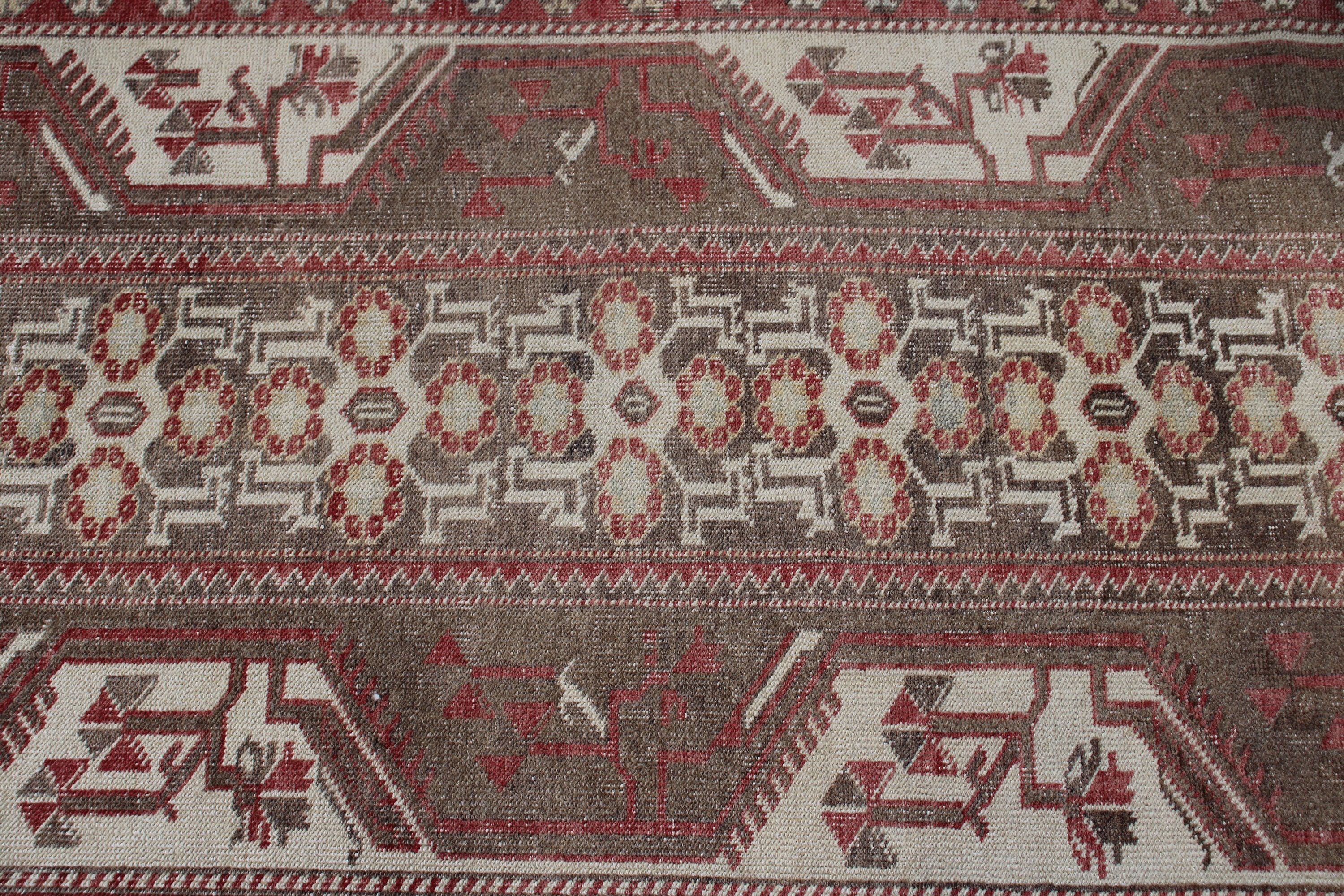 Vintage Halı, Kahverengi El Dokuma Halılar, Yatak Odası Halıları, 3x5.8 ft Aksan Halıları, Türk Halıları, Dekoratif Halılar, Boho Halıları, Çocuk Halıları