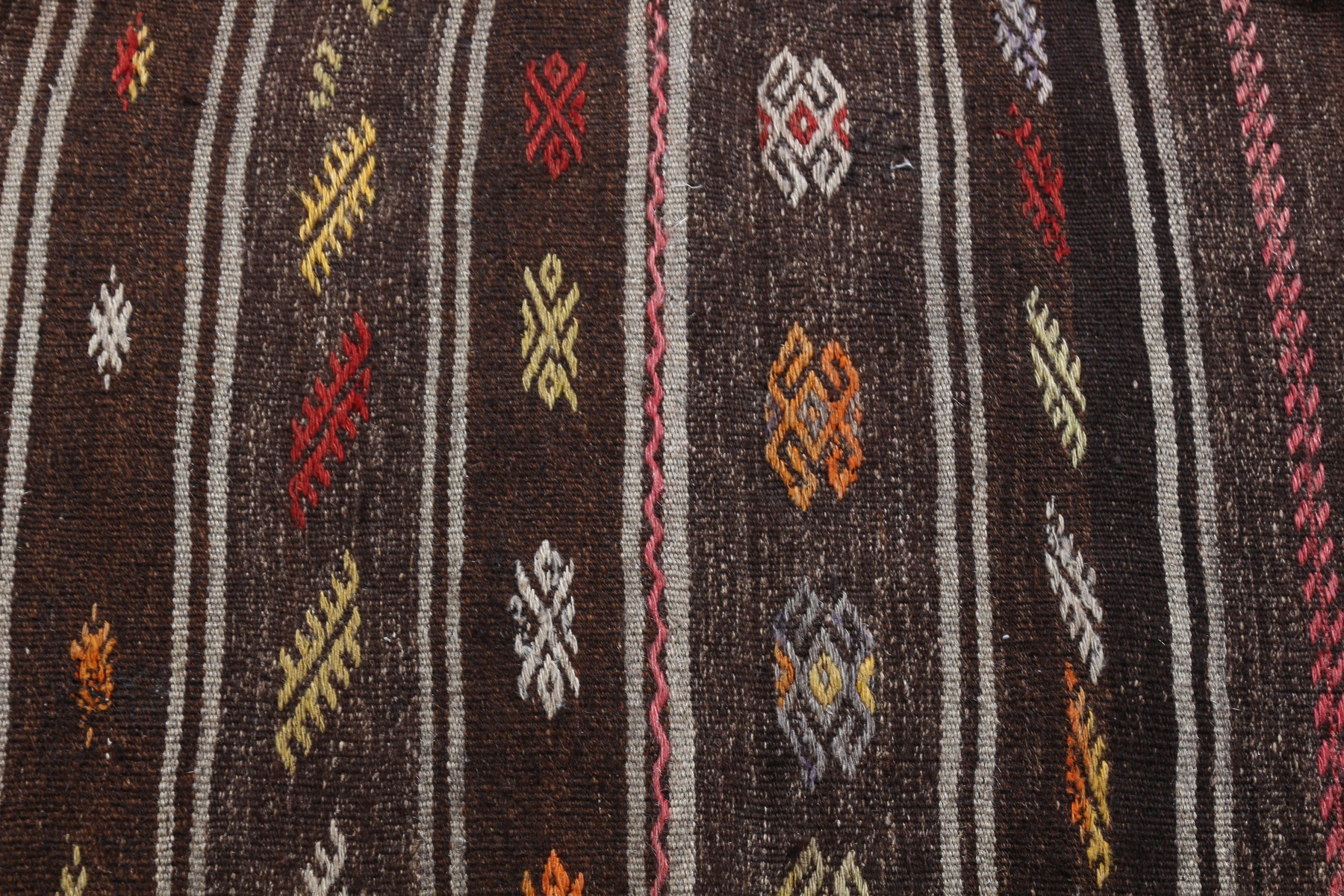 Kahverengi Yatak Odası Halısı, Kilim, 2.2x3.5 ft Küçük Halı, Giriş Halıları, Kapı Paspası Halısı, Türk Halısı, Yer Halıları, Vintage Halılar, Sanat Halısı