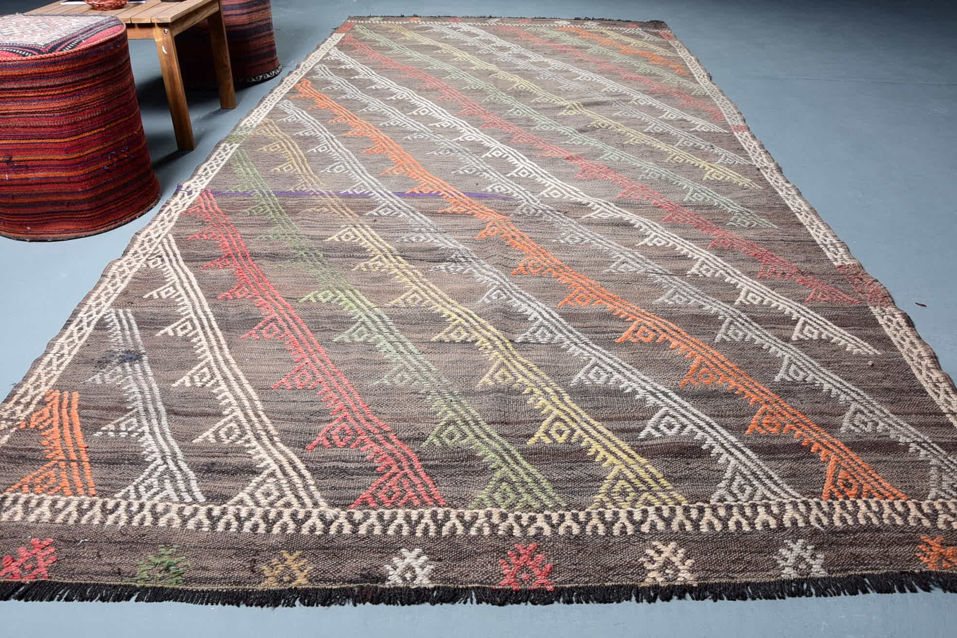 Kitchen Rugs, Turkish Rug, Floor Rug, Kilim, Living Room Rug, Dining Room Rugs, 5.4x11.2 ft Large Rug, Rugs for Bedroom, Vintage Rug