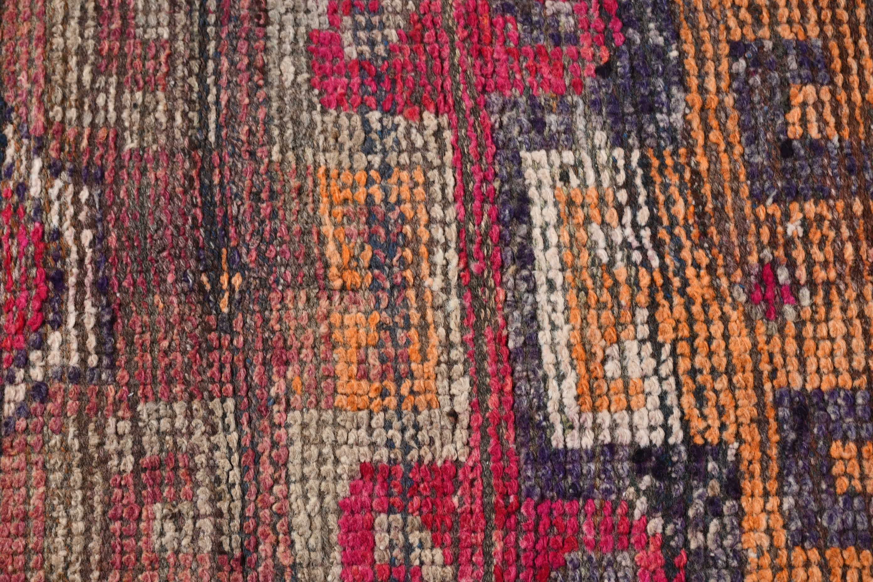 2.7x9.1 ft Runner Rug, Anatolian Rug, Turkish Rug, Corridor Rug, Kitchen Rug, Rugs for Stair, Pink Moroccan Rugs, Ethnic Rugs, Vintage Rugs