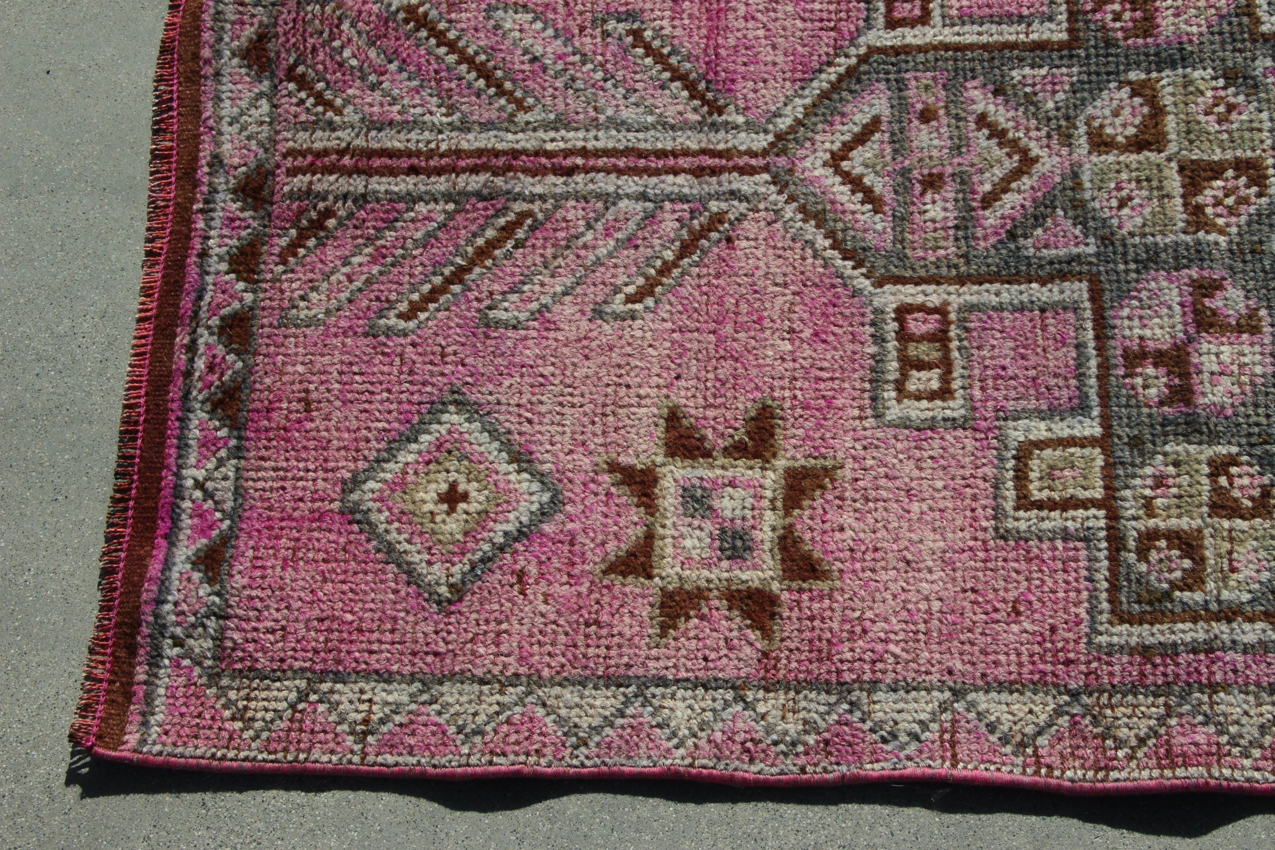 Uzun Yolluk Halıları, Lüks Halılar, Türk Halısı, 2,8x10,2 ft Koşucu Halıları, Boho Halıları, Pembe Yer Halıları, Açıklama Halısı, Vintage Halı, Koridor Halısı