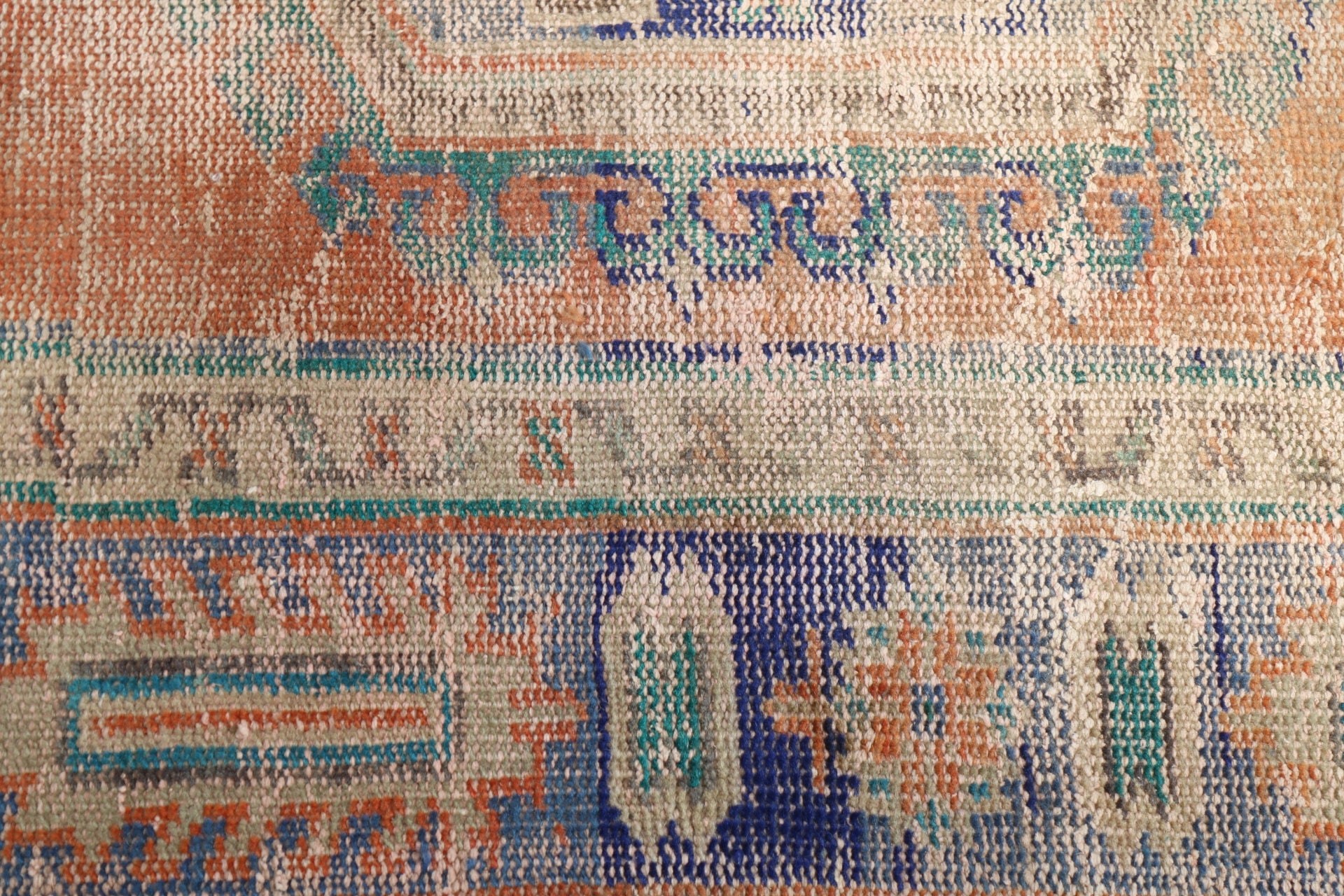 1.5x2.6 ft Small Rugs, Ethnic Rug, Floor Rugs, Vintage Rug, Orange Neutral Rugs, Turkish Rug, Door Mat Rug, Bedroom Rugs, Oriental Rugs