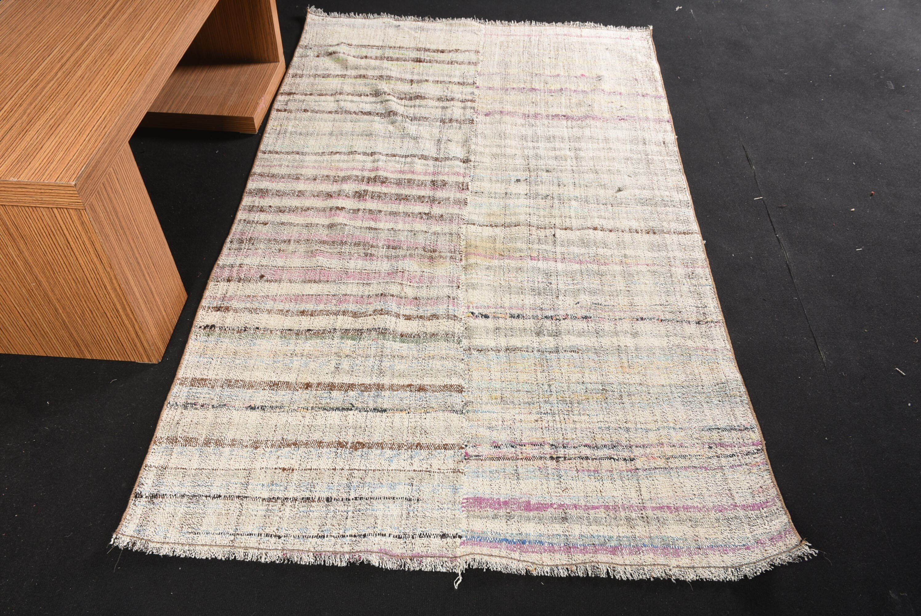 Bej Yün Kilim, Yer Kilim, Yatak odası Kilim, Nostaljik Kilim, Ev Kilim, 128x205 cm Oturma odası Kilim, Yemek odası Kilim, Anadolu Kilim