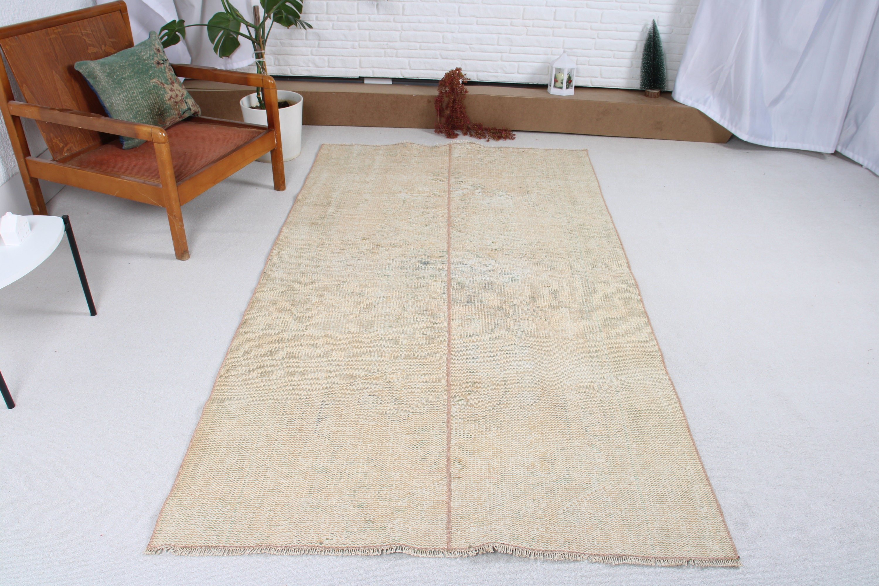 Turkish Rug, Living Room Rugs, Anatolian Rug, Beige Floor Rugs, Vintage Rug, Flatweave Rugs, Organic Rug, 4.3x7.5 ft Area Rug, Bedroom Rug