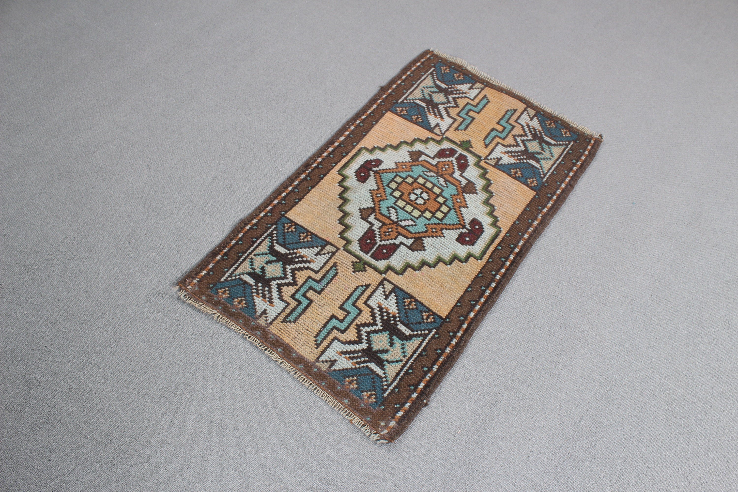 Türk Halısı, Küçük Vintage Halı, Ev Dekorasyonu Halıları, Vintage Halı, Bej El Dokuma Halılar, 1.8x3.1 ft Küçük Halılar, Fas Halıları, Küçük Alan Halısı