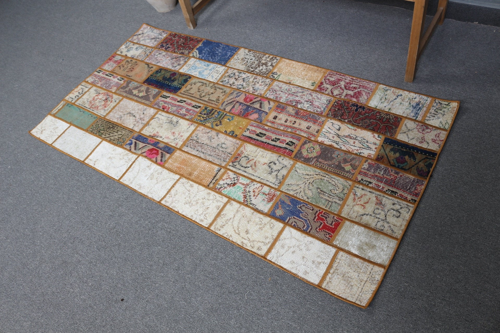 Vintage Rugs, Beige Bedroom Rug, Entry Rug, Kitchen Rug, Floor Rug, Rugs for Bedroom, Turkish Rug, 3x5.7 ft Accent Rug, Bedroom Rug