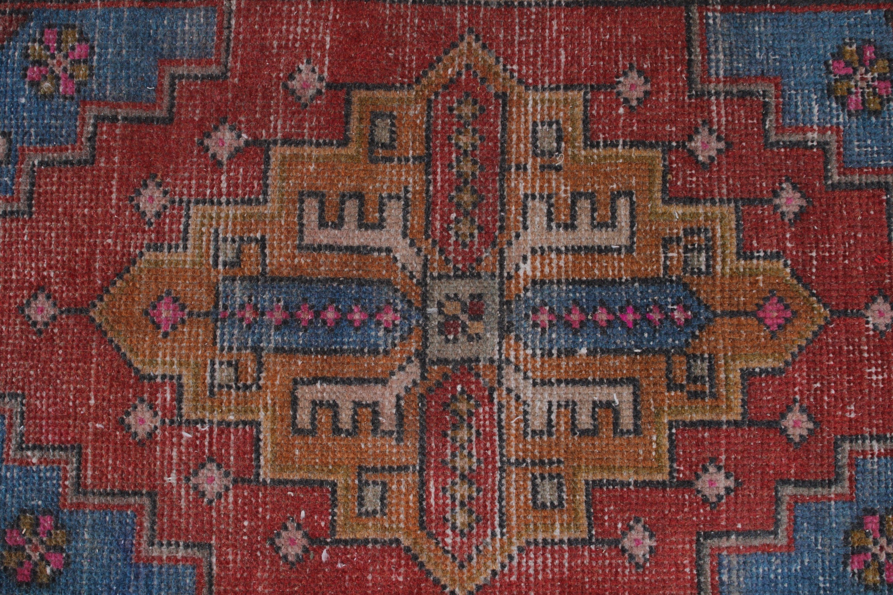 Geometrik Halılar, 1.7x3 ft Küçük Halılar, Duvara Asılı Halılar, Türk Halısı, Mavi Antika Halılar, Boho Halılar, Vintage Halılar, Araba Paspas Halısı