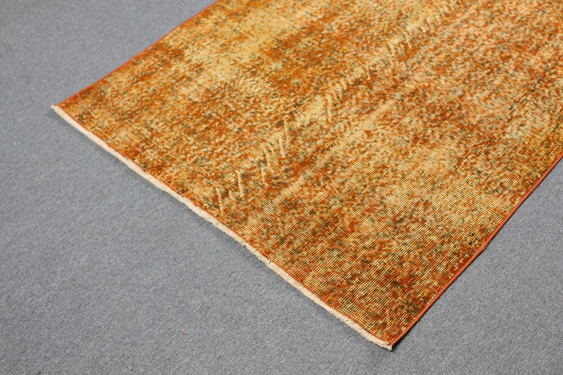 Turkish Rugs, Orange Moroccan Rugs, Anatolian Rug, Cool Rugs, Nursery Rugs, Kitchen Rug, Organic Rugs, 3.5x6.5 ft Accent Rug, Vintage Rug