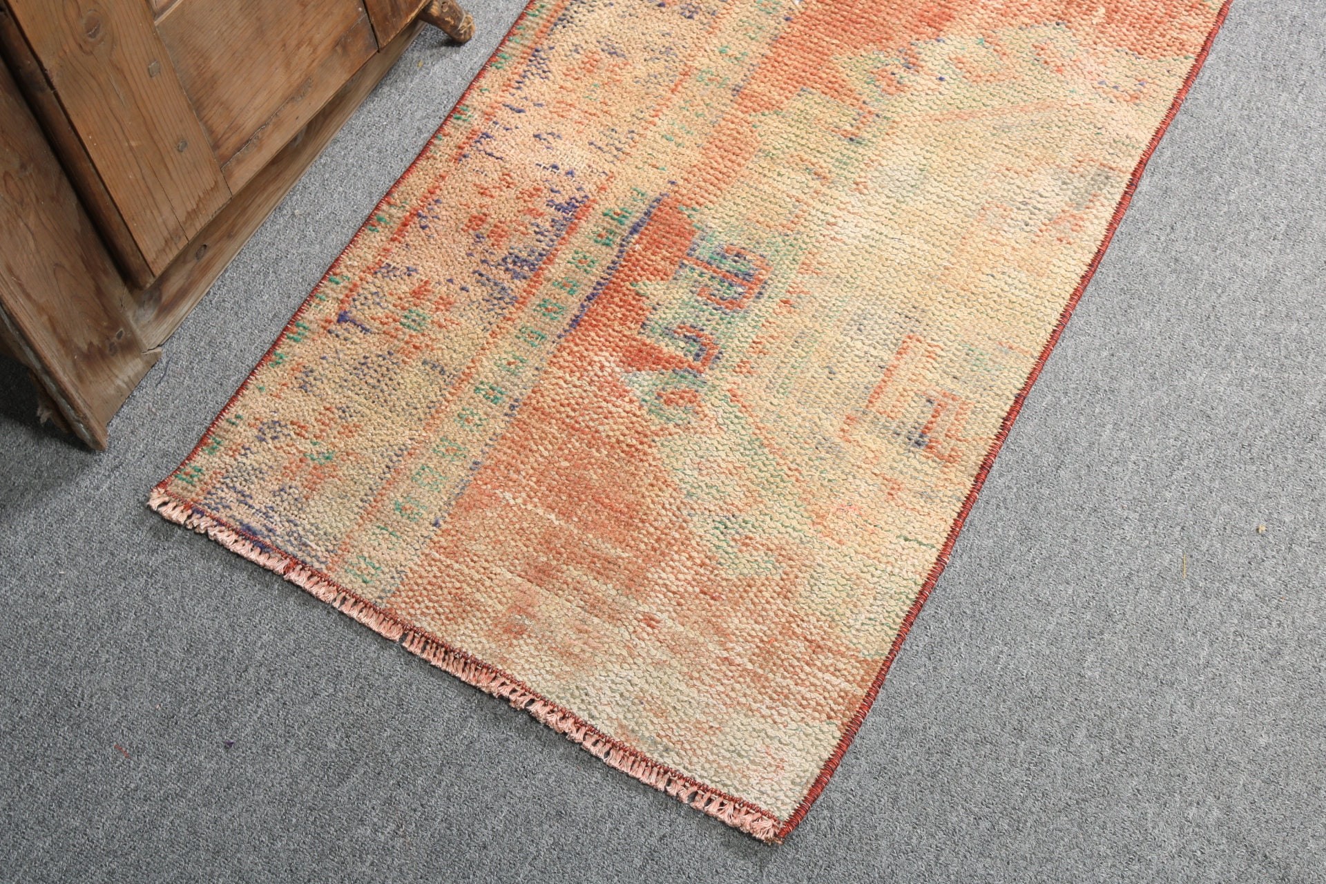 Tribal Rug, Kitchen Rugs, Turkish Rug, Small Vintage Rugs, Door Mat Rug, Red  1.6x3.1 ft Small Rug, Vintage Rug, Modern Rugs