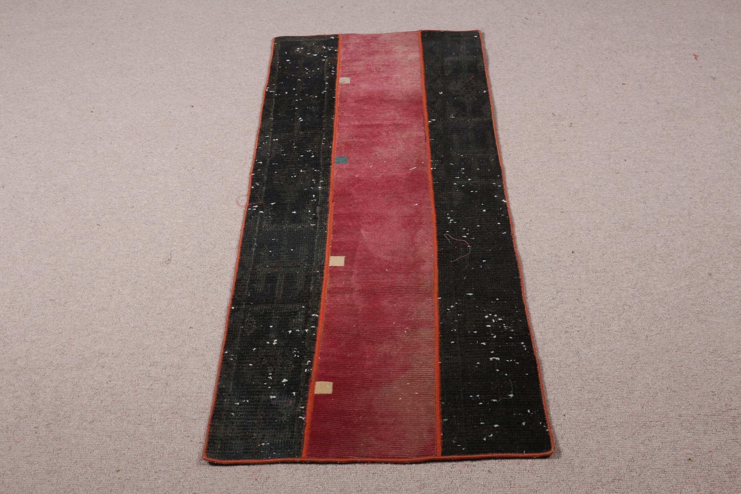 Black Home Decor Rugs, Stair Rug, 2x5.1 ft Runner Rug, Cool Rug, Rugs for Corridor, Vintage Rugs, Corridor Rug, Bedroom Rugs, Turkish Rugs