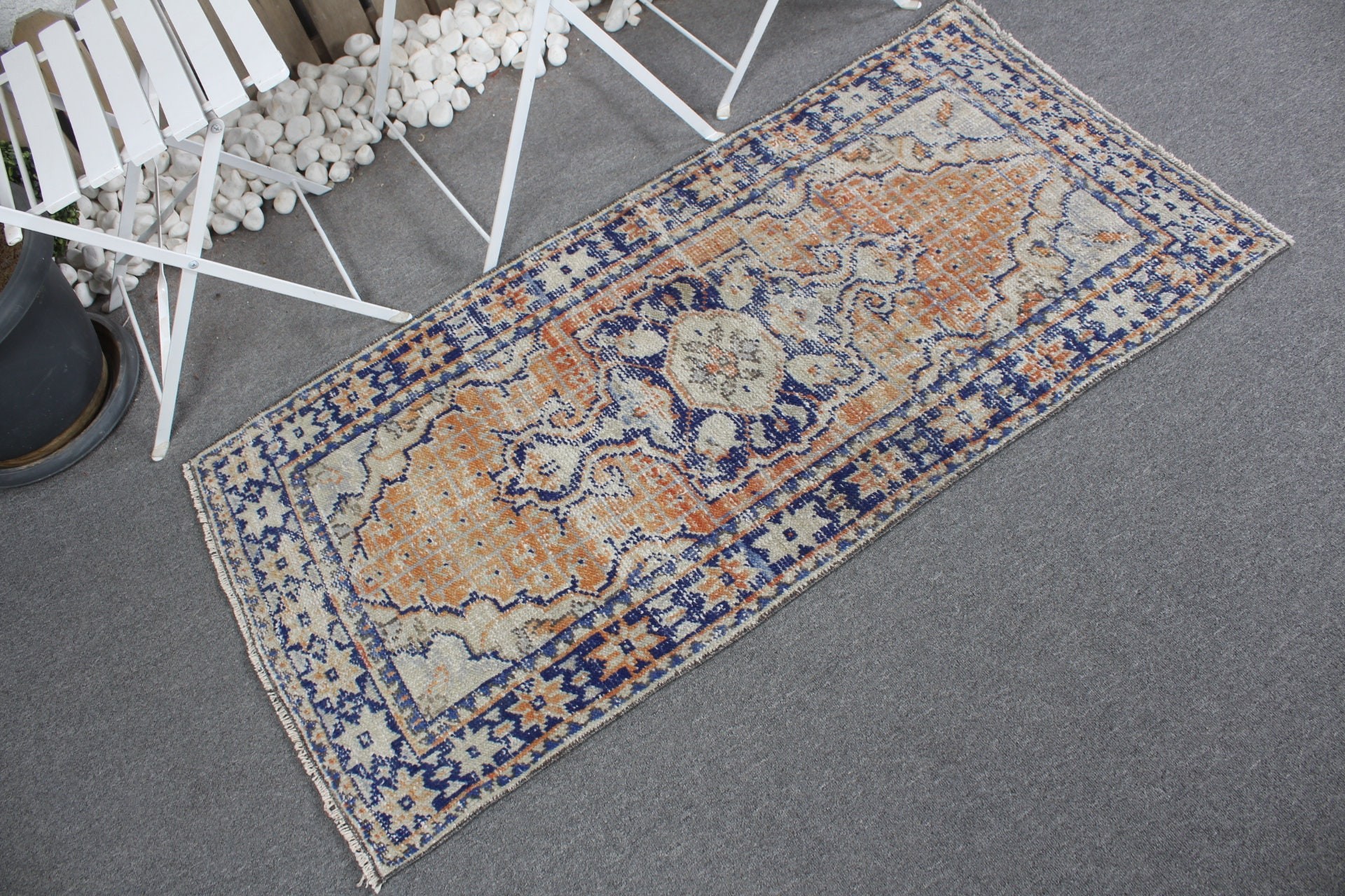 Rugs for Bedroom, 2.3x4.8 ft Small Rug, Cool Rug, Wool Rug, Door Mat Rug, Orange Antique Rugs, Nursery Rugs, Vintage Rugs, Turkish Rug