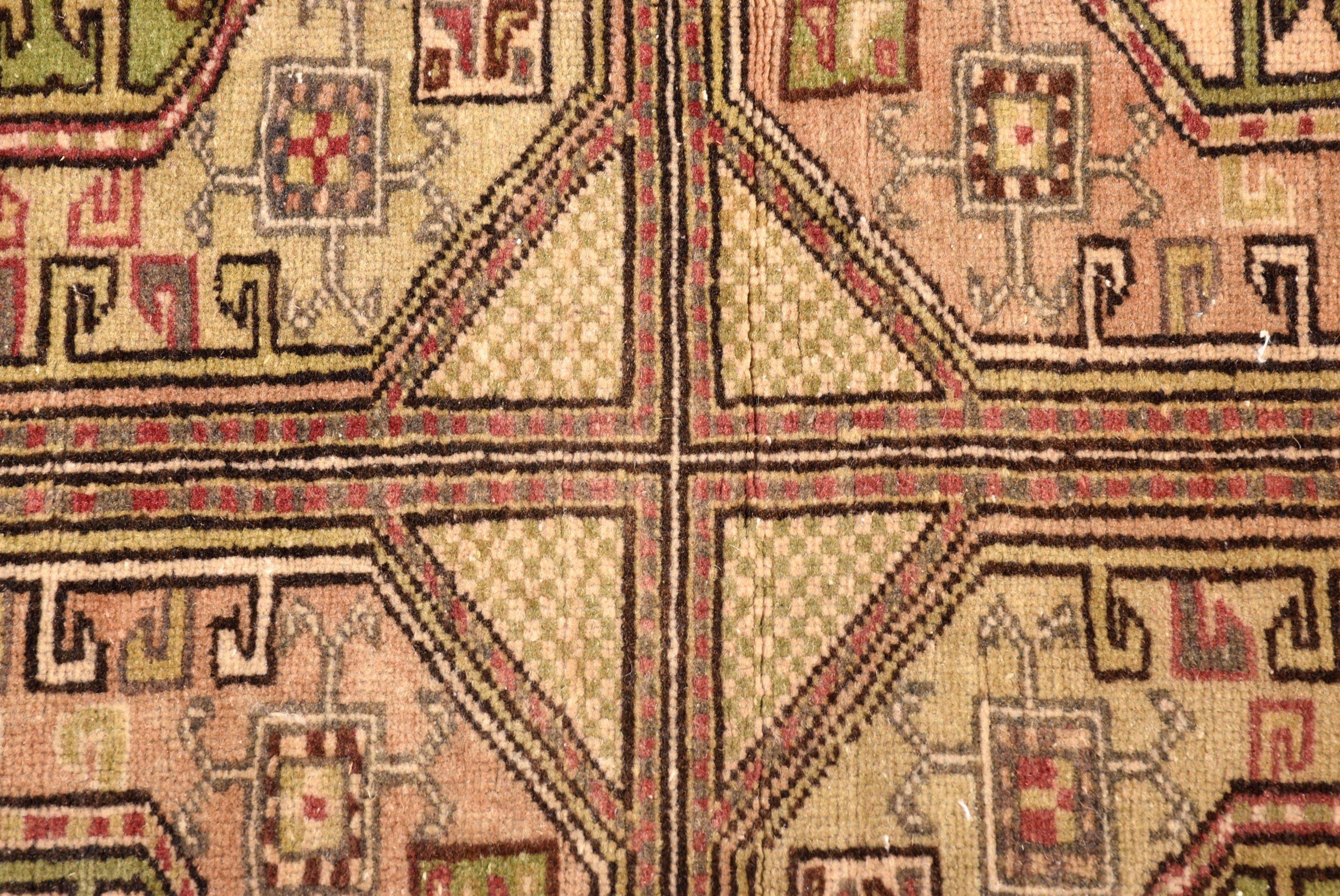 Kahverengi Boho Halı, Salon Halıları, Yer Halıları, Türk Halıları, Oushak Halıları, Yatak Odası Halıları, Büyük Boho Halıları, 6,3x9,4 ft Büyük Halılar, Vintage Halı