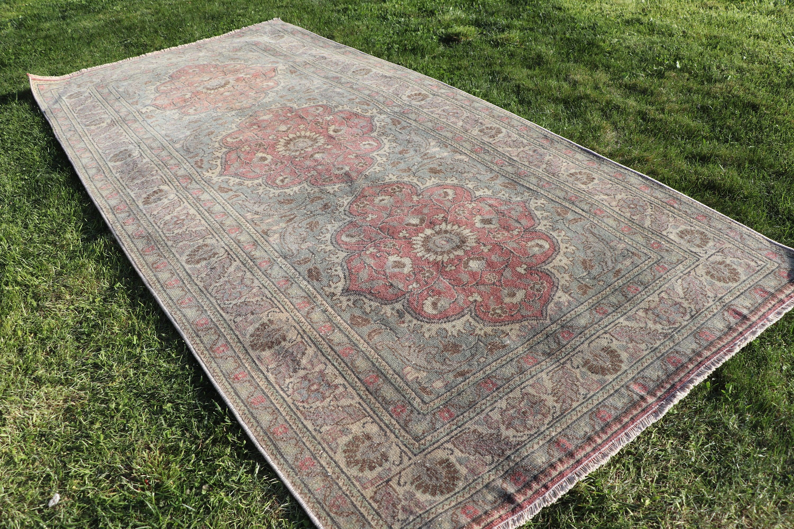 Giriş Halısı, Boho Halısı, Türk Halısı, Mutfak Halıları, Vurgu Halıları, Vintage Halılar, Yeşil Modern Halılar, 2,9x6,7 ft Vurgu Halısı, Açıklama Halısı