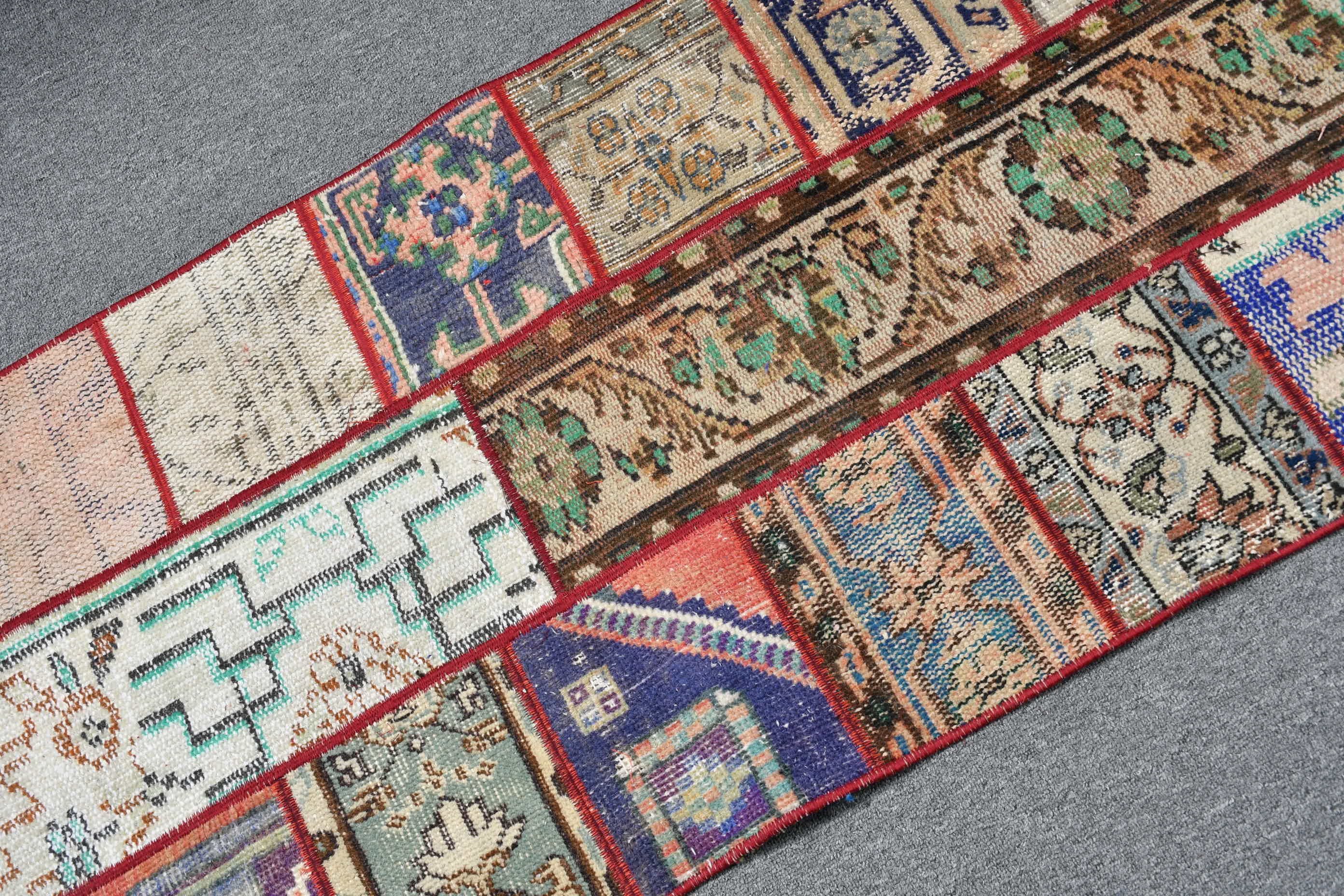 Kitchen Rugs, Tribal Rug, Door Mat Rug, Bedroom Rug, Vintage Rugs, Moroccan Rugs, 2.2x4.9 ft Small Rug, Turkish Rugs, Green Anatolian Rugs