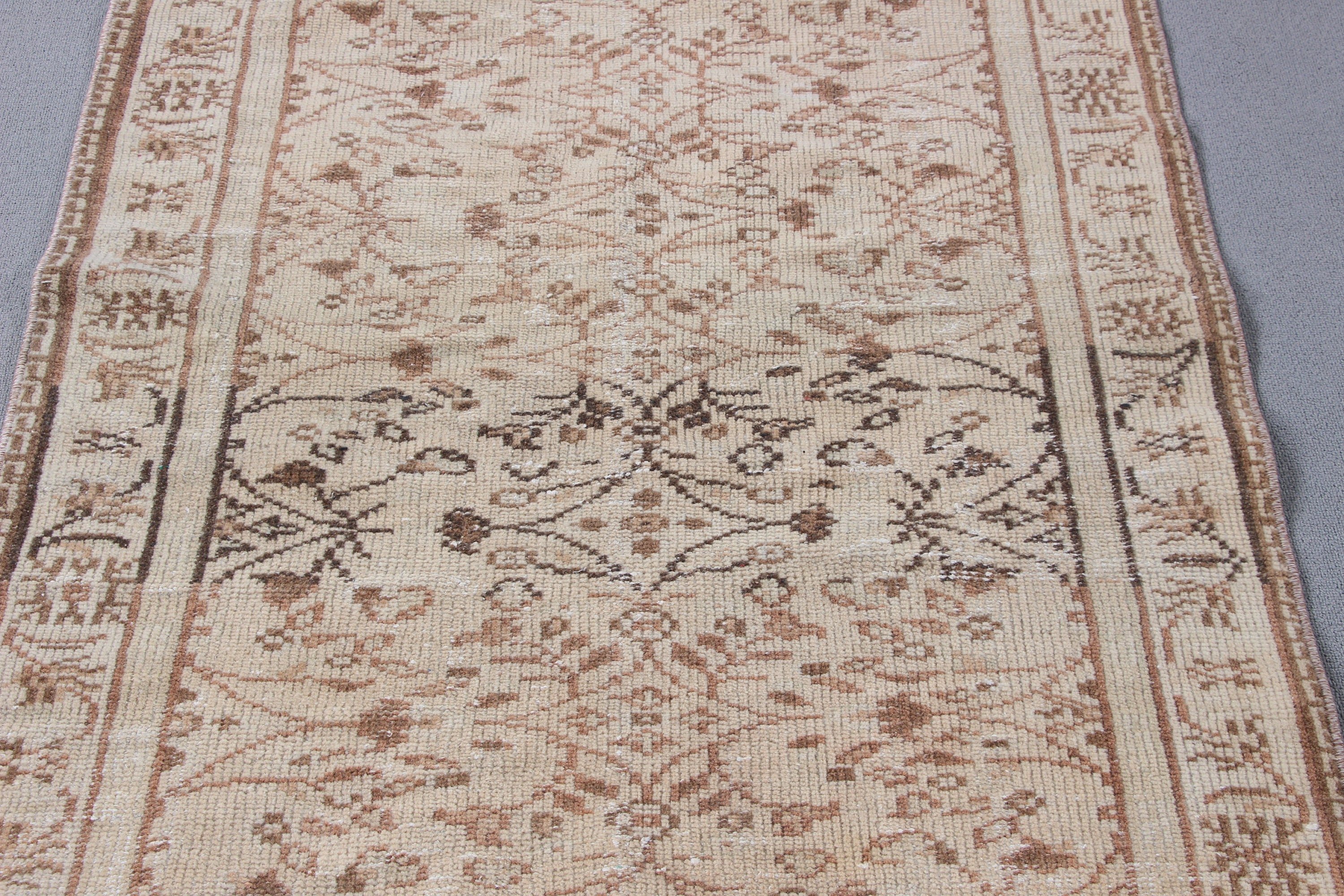 Turkish Rug, 3.2x6.1 ft Accent Rugs, Boho Rugs, Vintage Rug, Handwoven Rug, Vintage Accent Rug, Bedroom Rugs, Beige Neutral Rugs, Cool Rugs