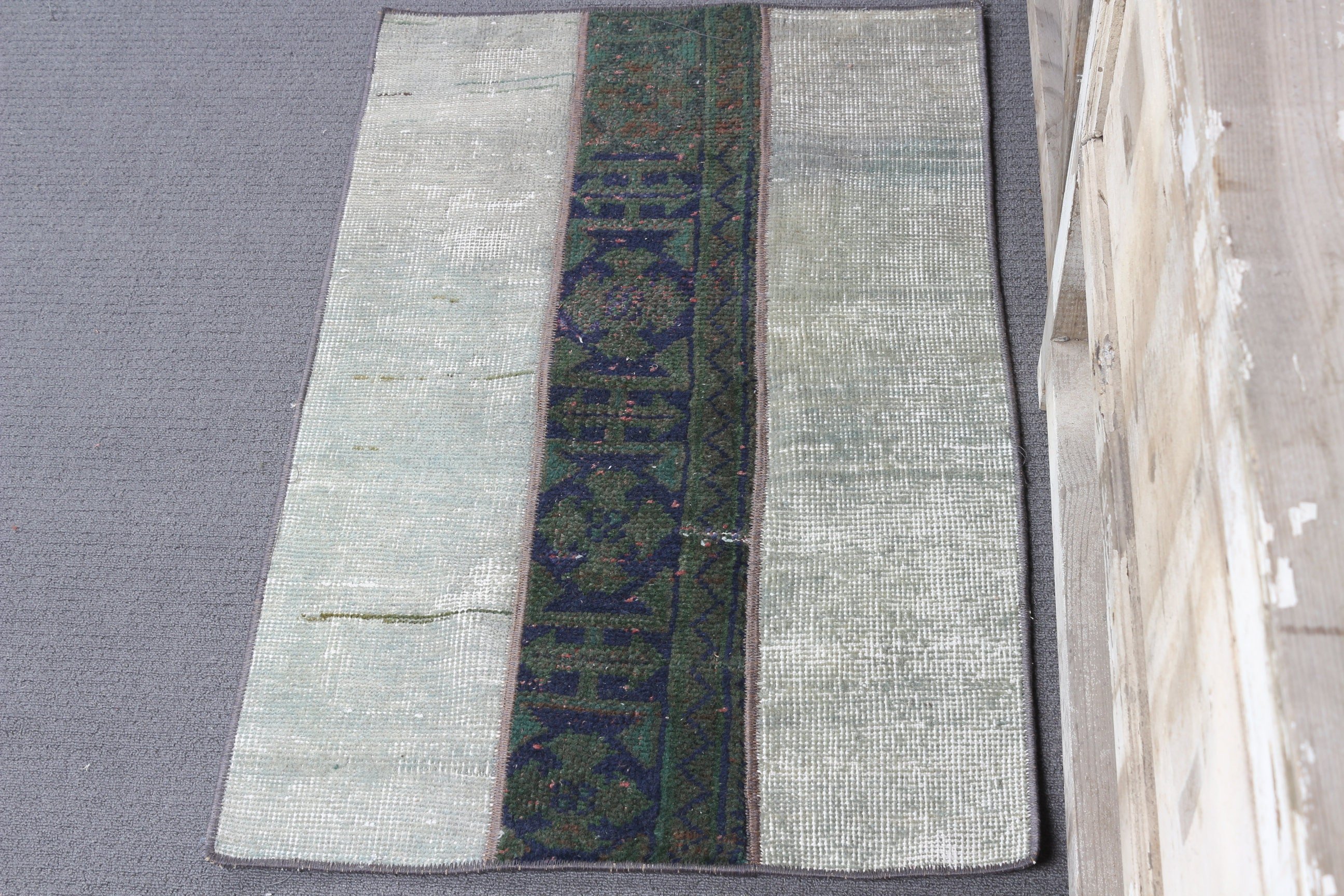 Green Moroccan Rugs, 1.9x3 ft Small Rugs, Rugs for Bath, Turkish Rugs, Cool Rugs, Oushak Rug, Wall Hanging Rugs, Vintage Rugs, Car Mat Rug