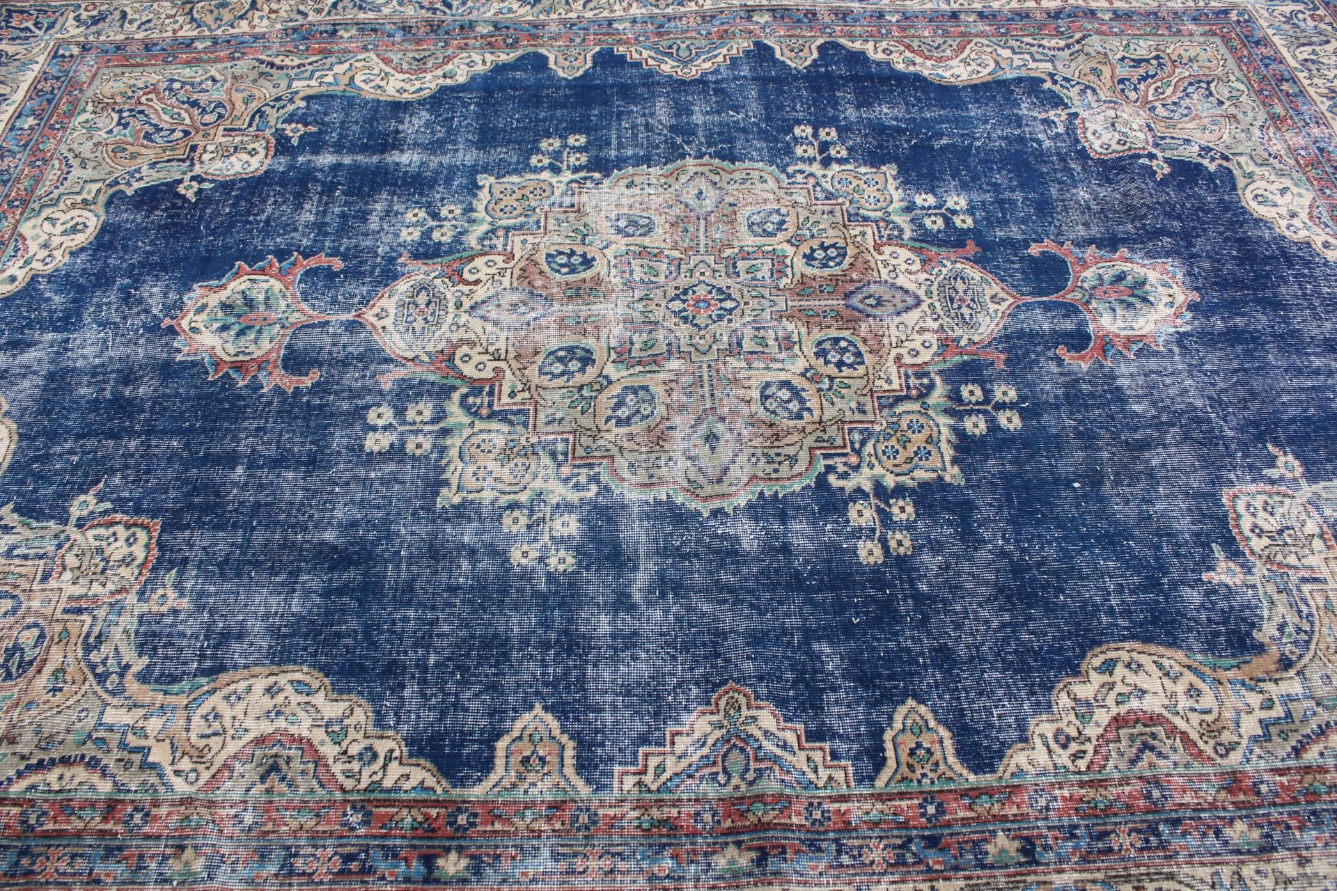 Türk Halısı, Havalı Halı, Vintage Halı, Fas Halısı, Yurt Halısı, 7.8x10.7 ft Büyük Boy Halılar, Yemek Odası Halıları, Mavi Fas Halıları, Salon Halısı