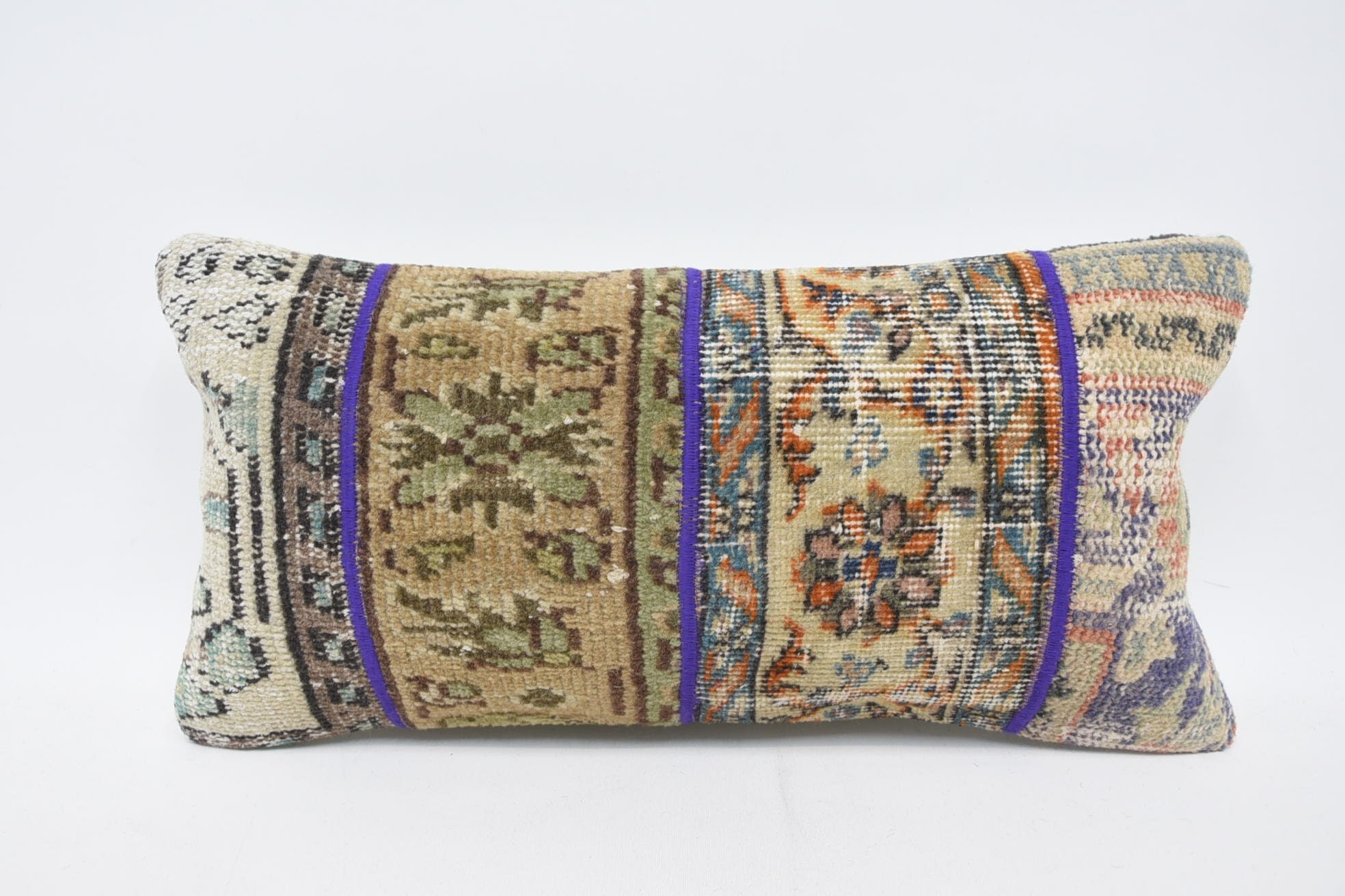 12"x24" Beige Pillow Sham, Bright Cushion, Kilim Pillow Cover, Antique Pillows, Boho Pillow, Aesthetic Cushion Cover, Decorative Cushion