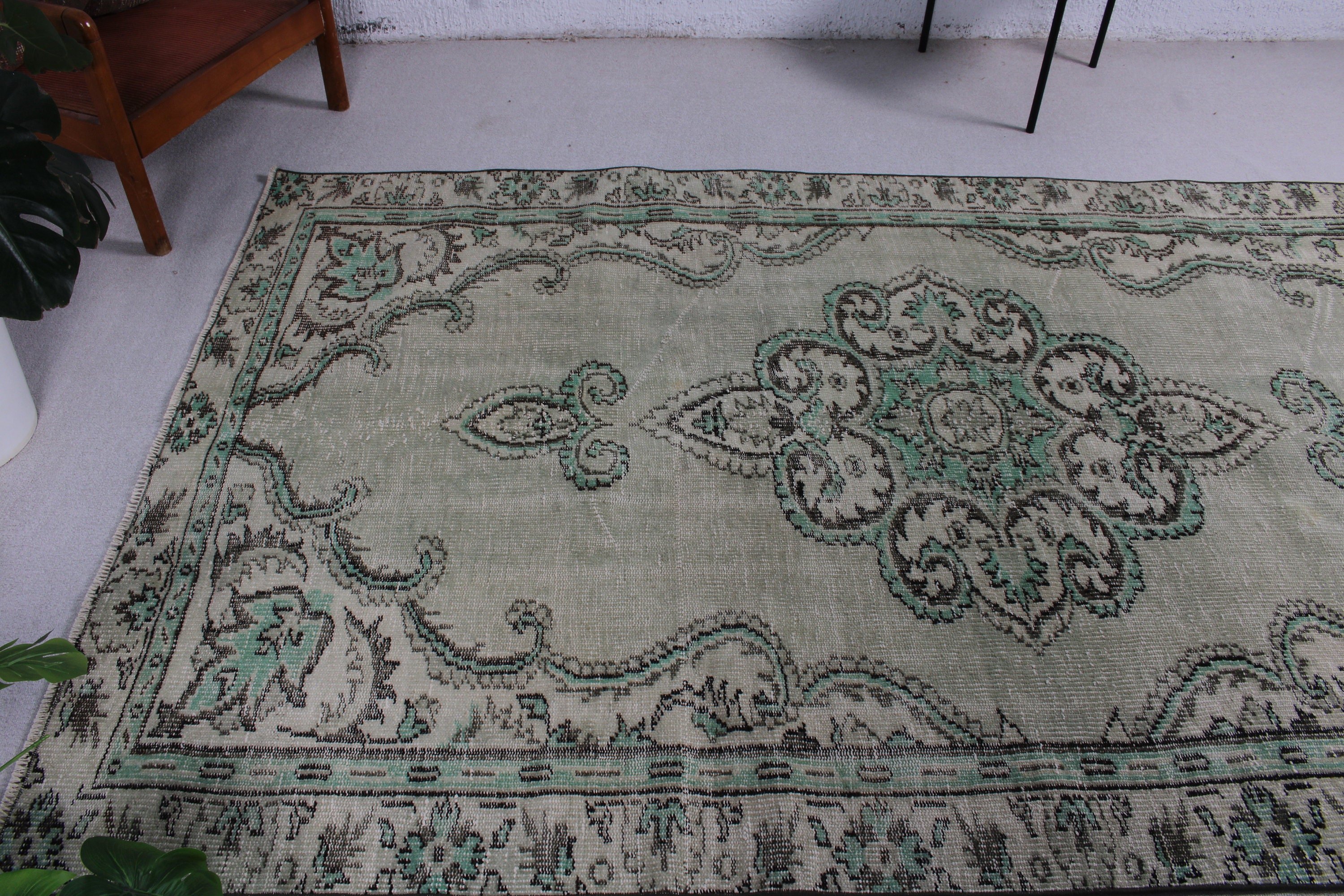 Vintage Halılar, Oturma Odası Halısı, Yemek Odası Halıları, Havalı Halı, Kahverengi Açıklama Halısı, 5.2x8.9 ft Büyük Halı, Türk Halıları