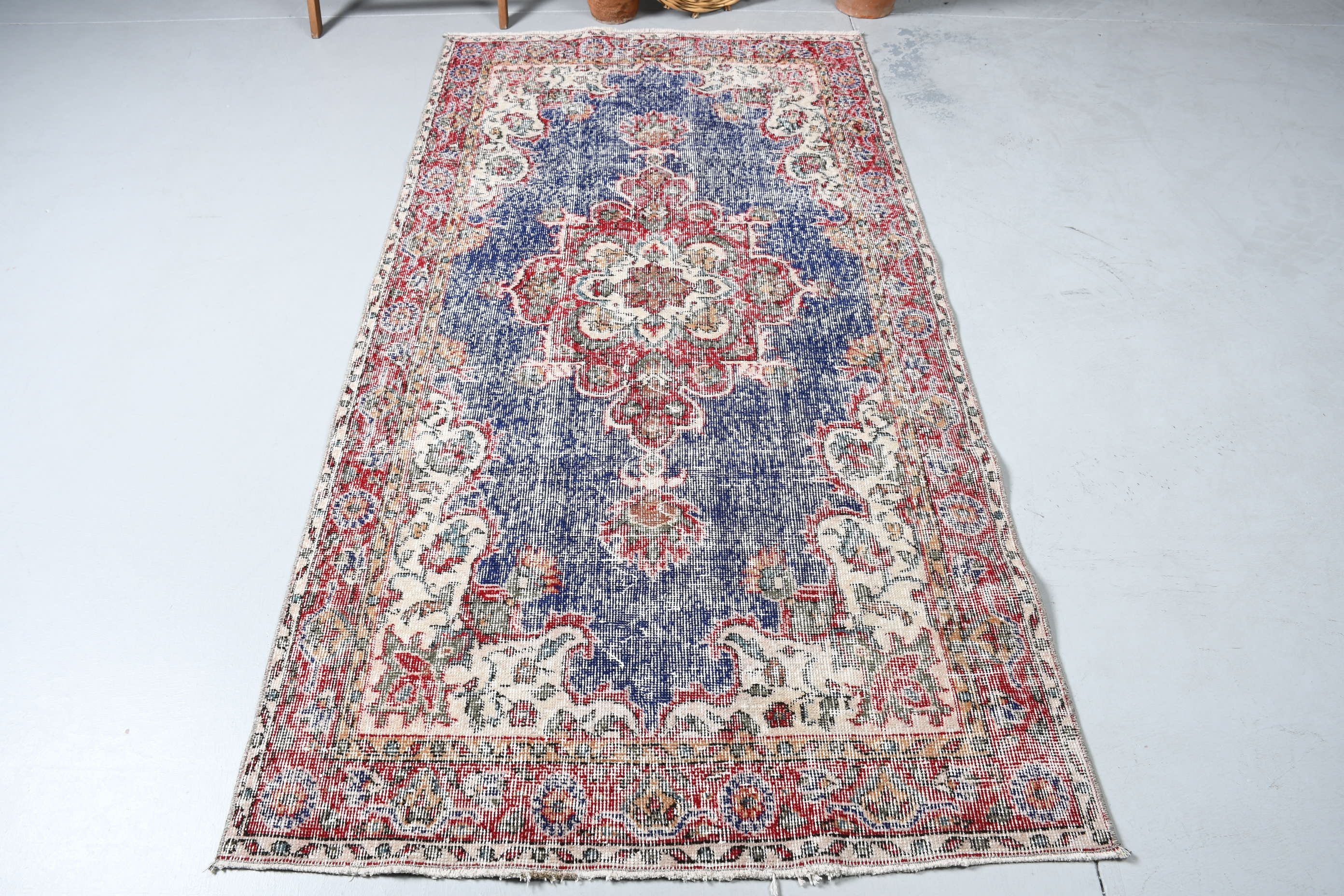 Türk Halıları, Vintage Halılar, Fas Halısı, Oryantal Halı, Yer Halısı, Mavi Anadolu Halısı, 3,6x7,1 ft Alan Halısı, Yatak Odası Halıları, Çocuk Halıları