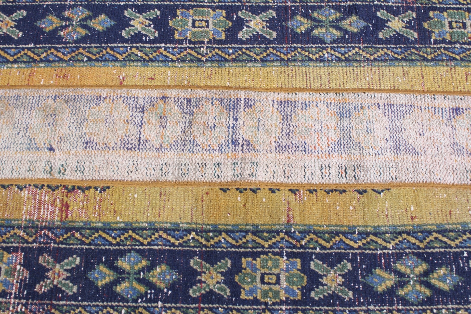 2.6x5.4 ft Küçük Halı, Yurt Halıları, Vintage Halılar, Mavi Oryantal Halı, Türk Halısı, Antika Halı, Yatak Odası Halısı, Duvara Asılı Halı, Araba Paspas Halıları