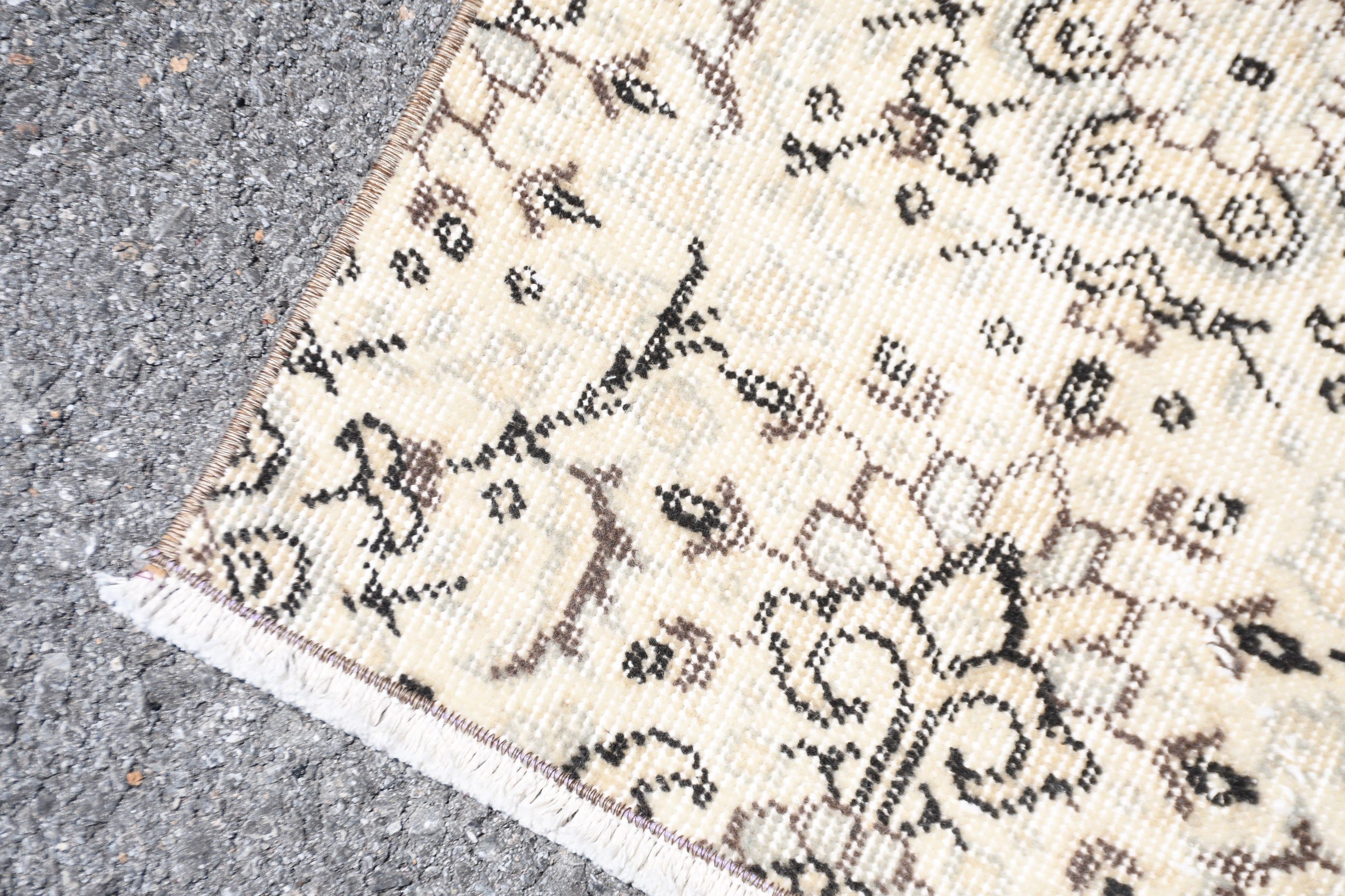 Rugs for Kitchen, Home Decor Rug, 3.4x6.9 ft Accent Rug, Vintage Rugs, Entry Rug, Turkish Rugs, Beige Moroccan Rug, Wool Rug, Bedroom Rug