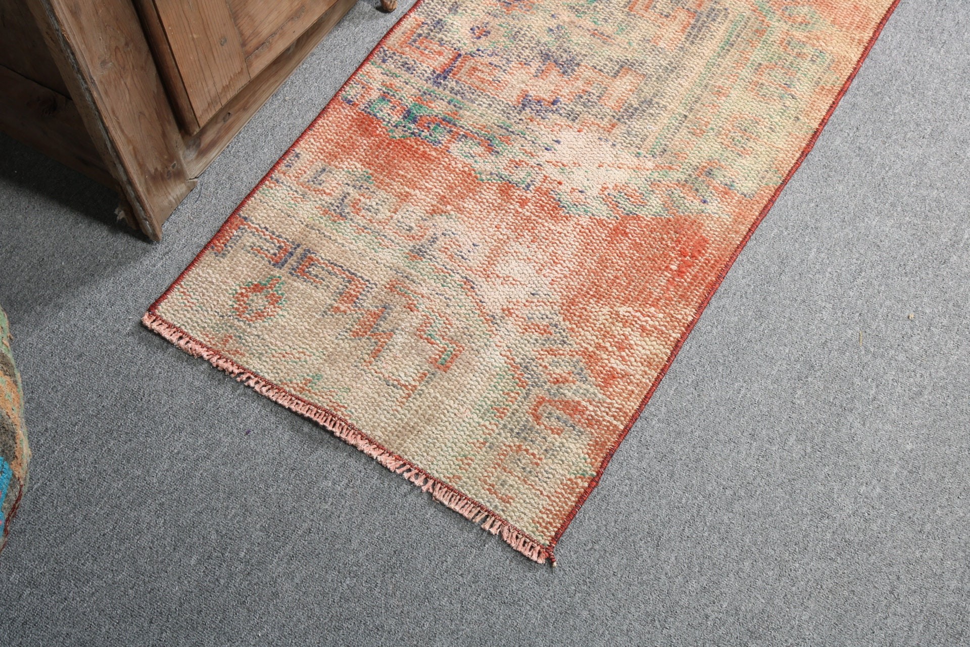 Turkish Rug, Entry Rugs, Small Area Rugs, Oriental Rug, Red  1.6x3.3 ft Small Rugs, Geometric Rugs, Vintage Rug, Boho Rugs