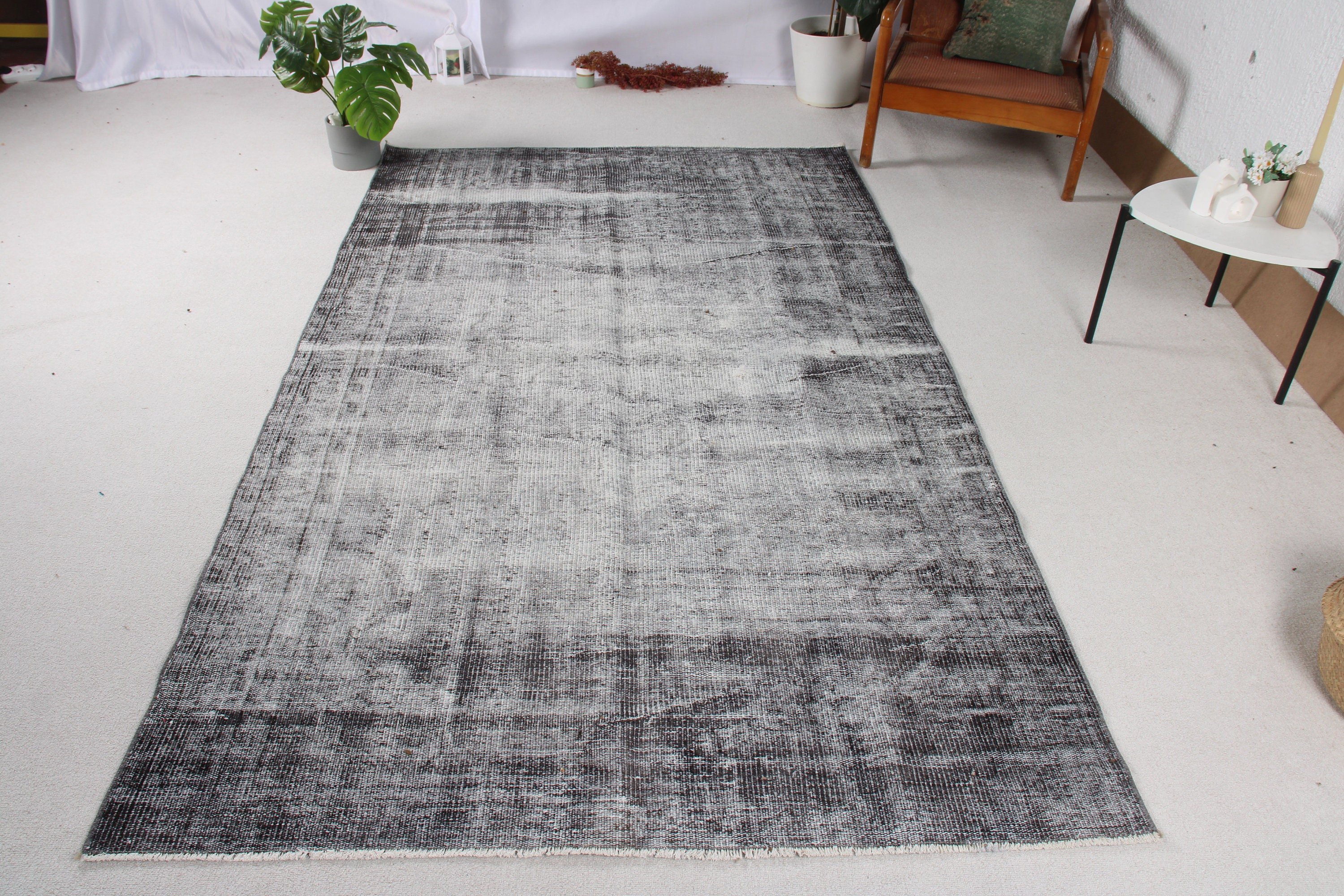 Black Boho Rugs, 4.8x8.4 ft Large Rugs, Wool Rug, Turkish Rug, Bedroom Rug, Handwoven Rugs, Ethnic Rug, Large Boho Rugs, Vintage Rugs