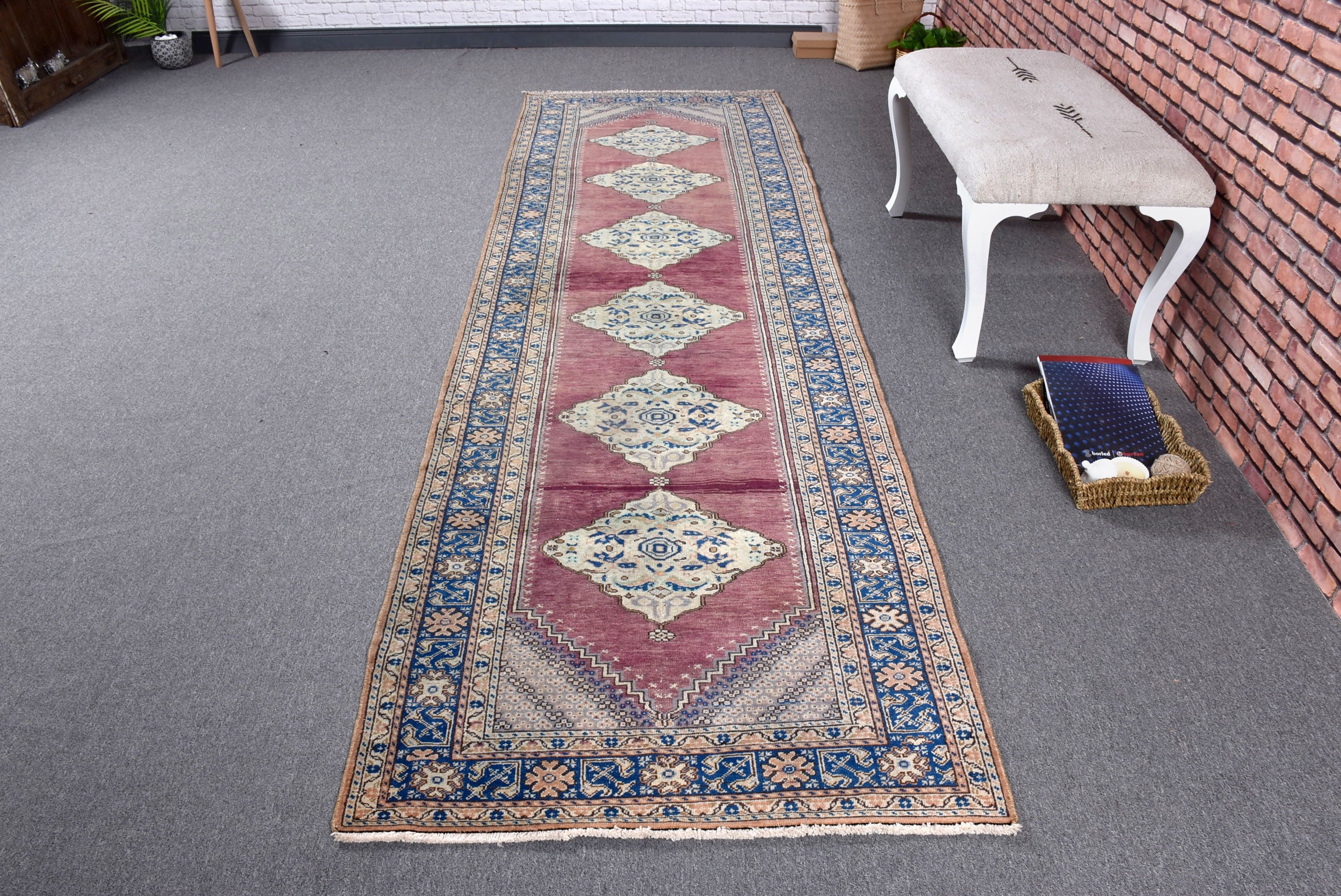 Kırmızı Mutfak Halısı, Oushak Halıları, Yatak Odası Halısı, Türk Halısı, Uzun Yolluk Halıları, Vintage Halılar, 3.1x10.4 ft Koşucu Halıları, Bohem Halısı, Merdiven Halıları