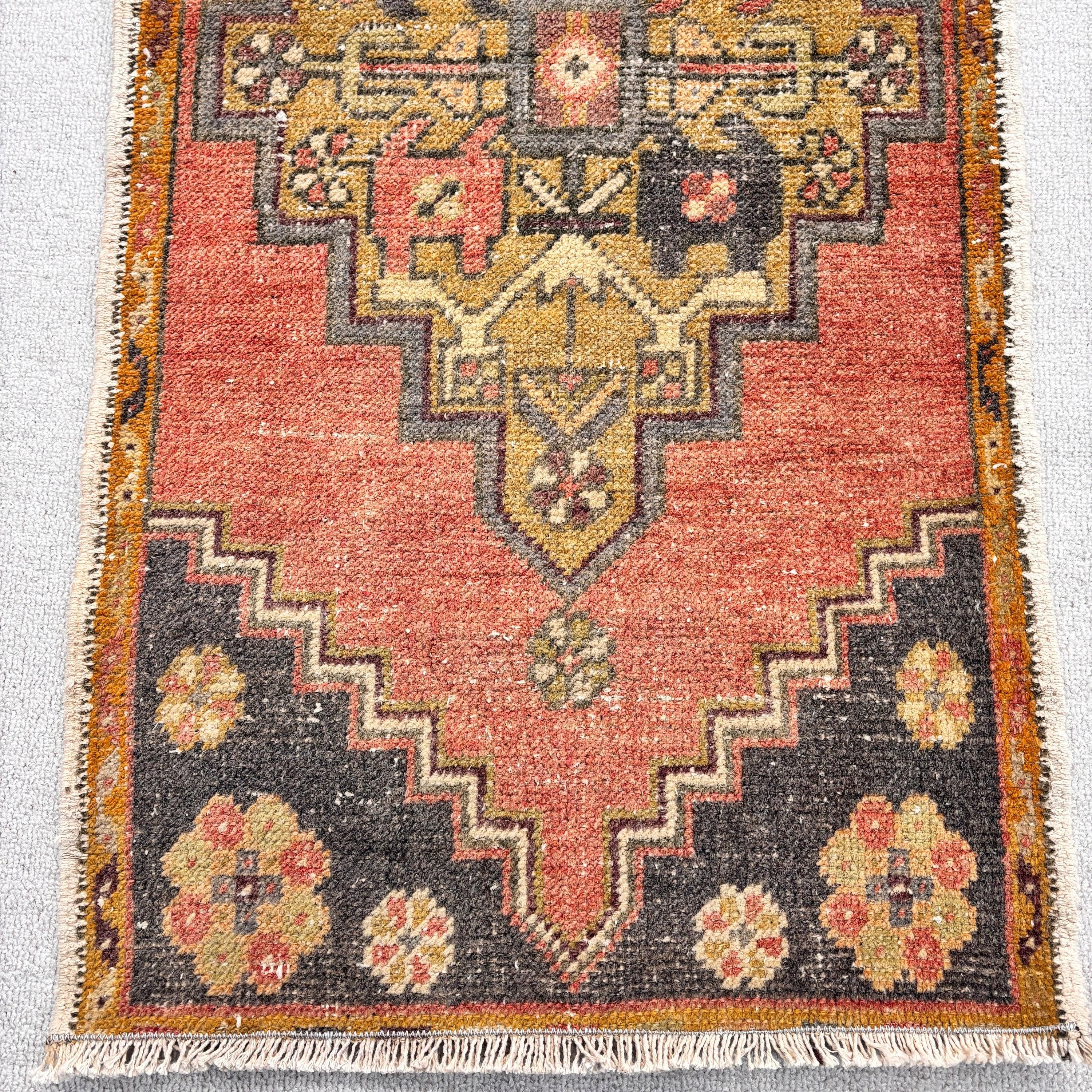 Turkish Rugs, Brown Oriental Rugs, Luxury Rug, Anatolian Rug, Vintage Rug, Bedroom Rugs, Door Mat Rug, Moroccan Rugs, 1.7x3.4 ft Small Rugs