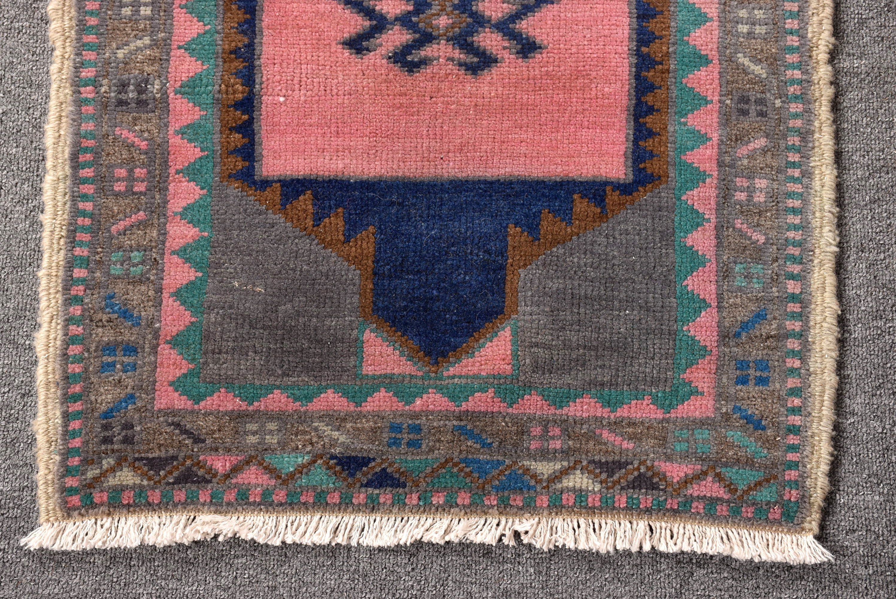 Vintage Rug, Turkish Rug, Bedroom Rugs, Rugs for Nursery, Small Boho Rug, Aztec Rug, 1.5x2.5 ft Small Rug, Modern Rug, Pink Boho Rug