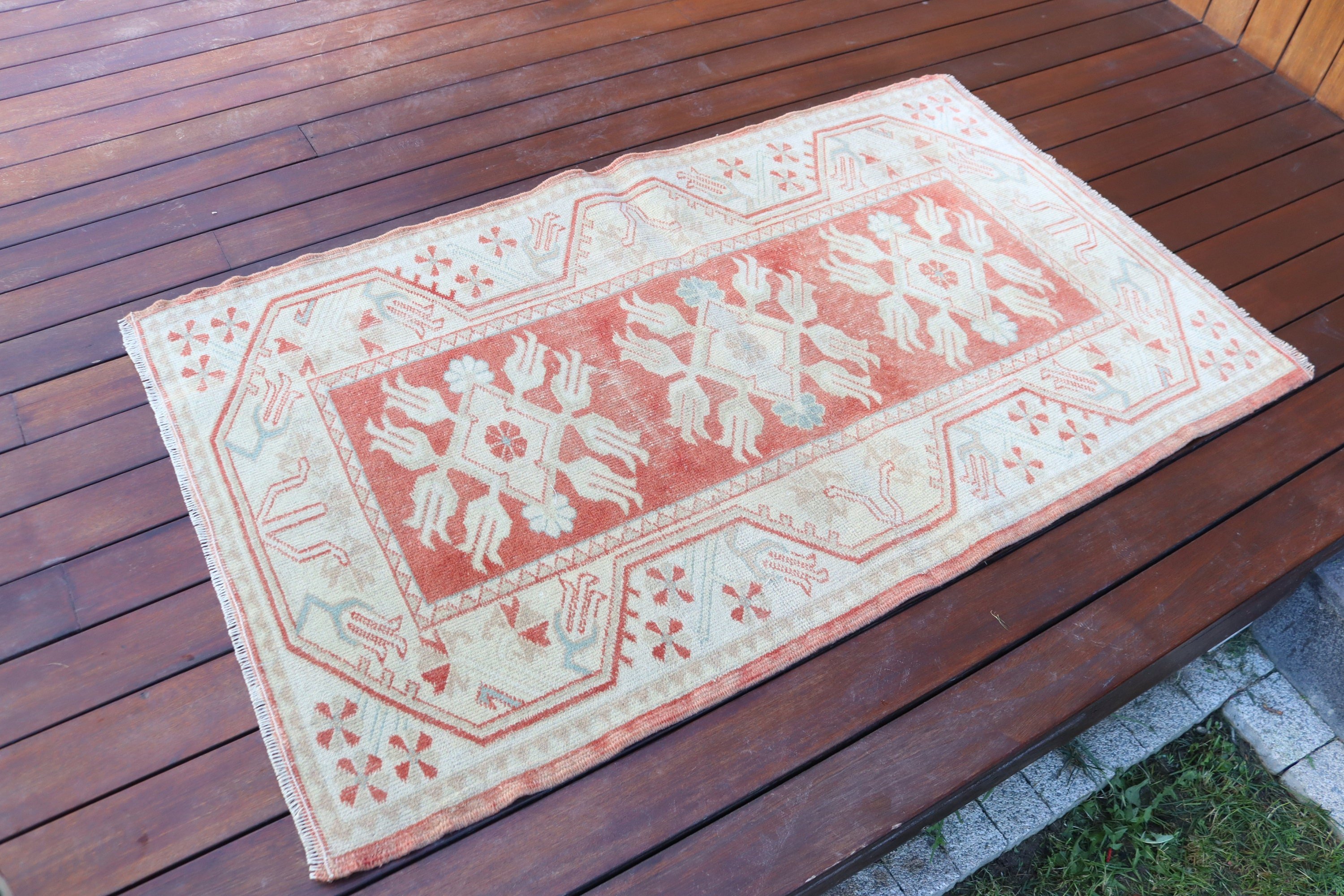 Neutral Rug, Door Mat Rugs, Beige Oriental Rug, Bedroom Rugs, Vintage Rugs, Turkish Rugs, Aztec Rugs, 2.6x4.4 ft Small Rug, Statement Rugs