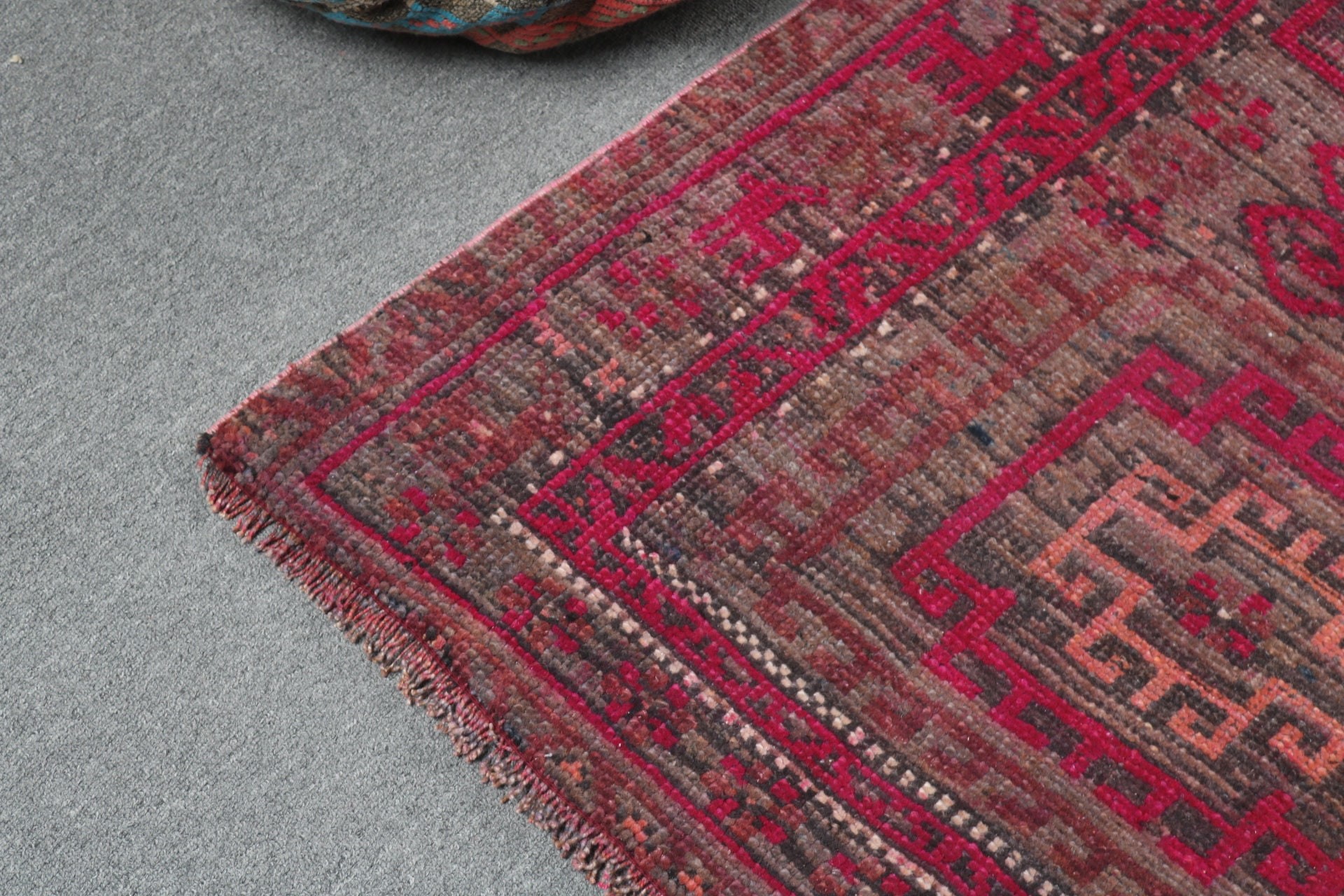 3.3x9.9 ft Runner Halı, Koridor Halıları, Pembe Düz Dokuma Halı, Fas Halısı, Vintage Halılar, Mutfak Halısı, Aztek Halıları, Yatak Odası Halısı, Türk Halısı