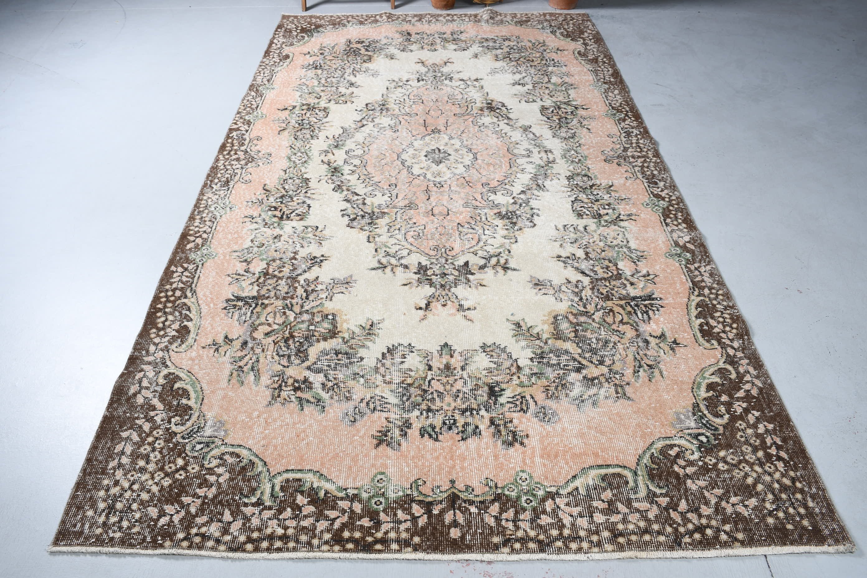 Oturma Odası Halıları, Bej Anadolu Halıları, Türk Halısı, Yer Halısı, Vintage Halı, 5.6x10.2 ft Büyük Halı, Fas Halıları, Salon Halıları, Mutfak Halıları