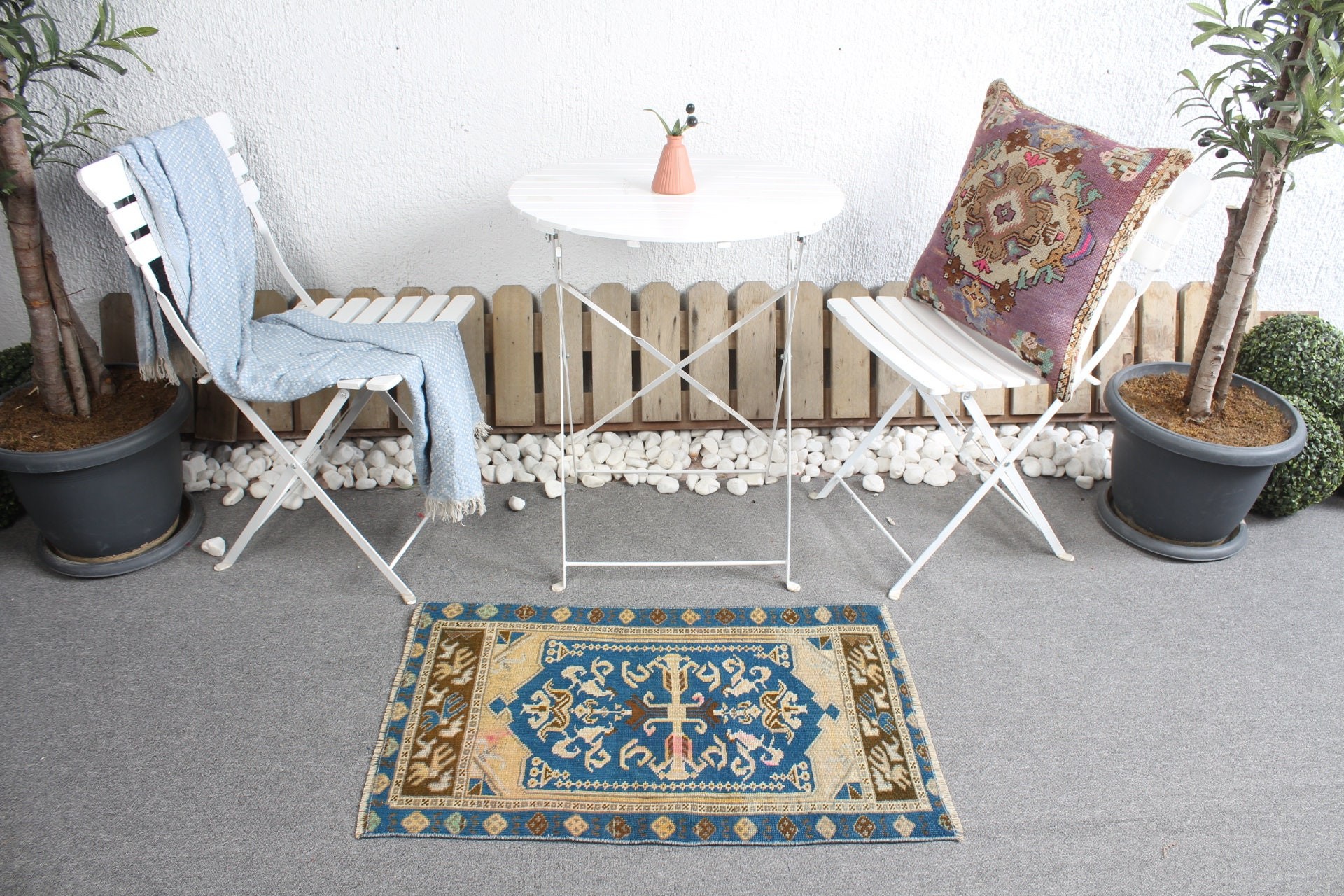 Vintage Rug, Boho Rug, Blue Bedroom Rugs, Moroccan Rug, Cool Rug, Wall Hanging Rugs, 1.8x3 ft Small Rugs, Rugs for Car Mat, Turkish Rug