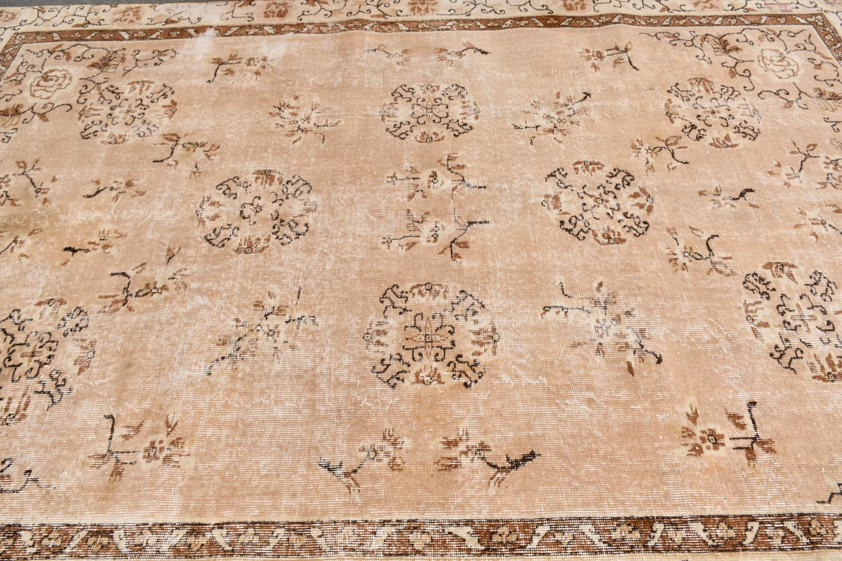 Salon Rugs, Moroccan Rug, Beige Kitchen Rug, Antique Rugs, Turkey Rug, Vintage Rugs, 6.8x10.1 ft Large Rug, Living Room Rug, Turkish Rugs