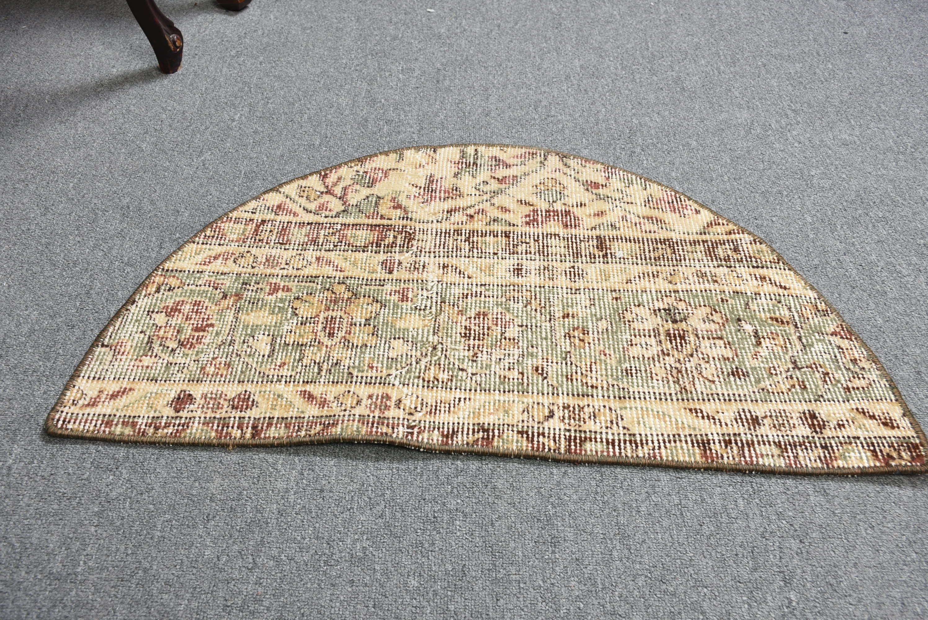 Bathroom Rug, Bath Rug, 2.5x1.5 ft Small Rugs, Beige Kitchen Rugs, Turkish Rug, Antique Rugs, Anatolian Rug, Rugs for Bath, Vintage Rug