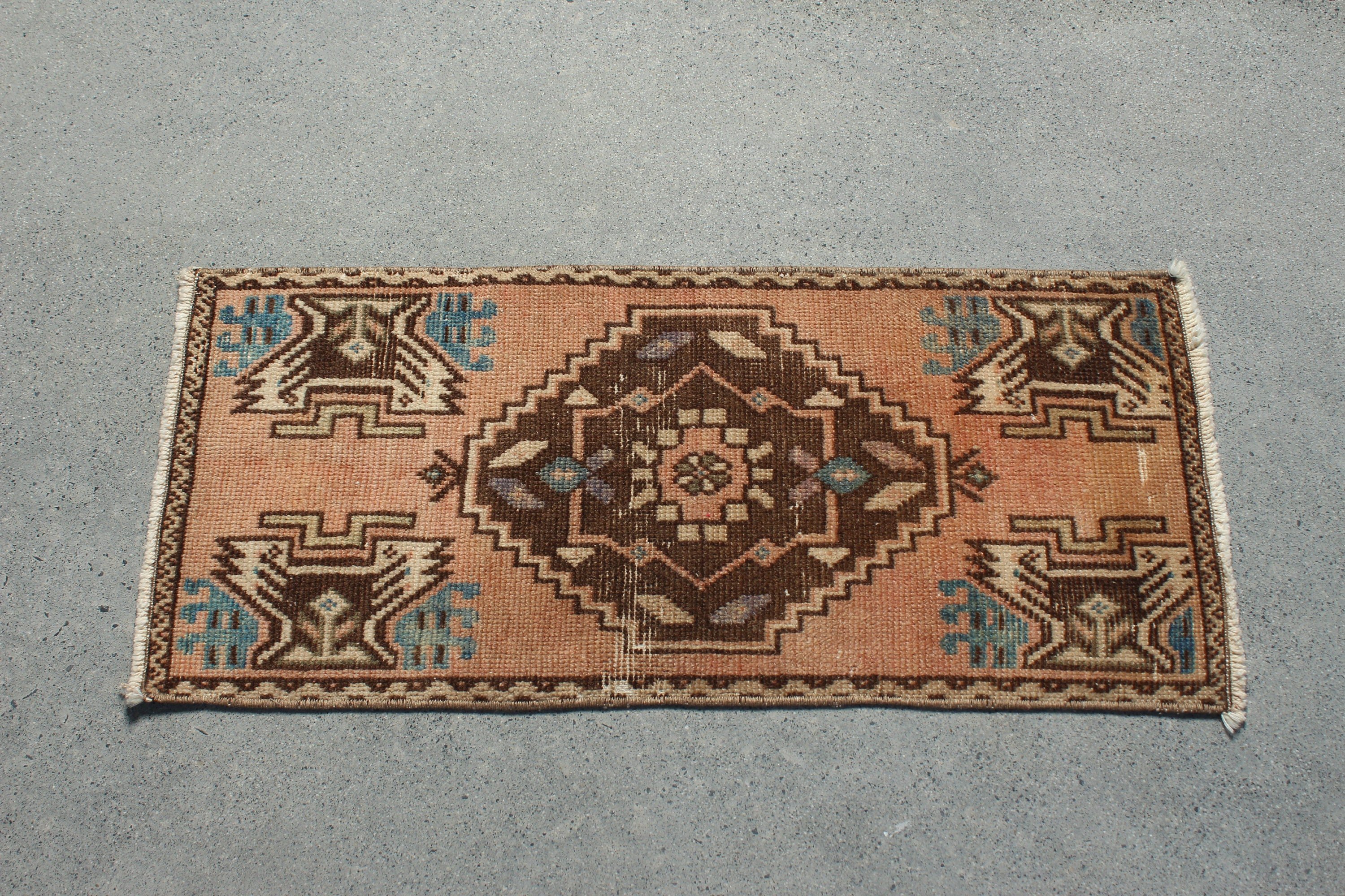 Duvar Halı, Pempe Oryantal Halı, Anadolu Halı, Nostaljik Halı, Paspas Halı, Araba paspası Halı, 39x85 cm Küçük Halı, Giriş Halı