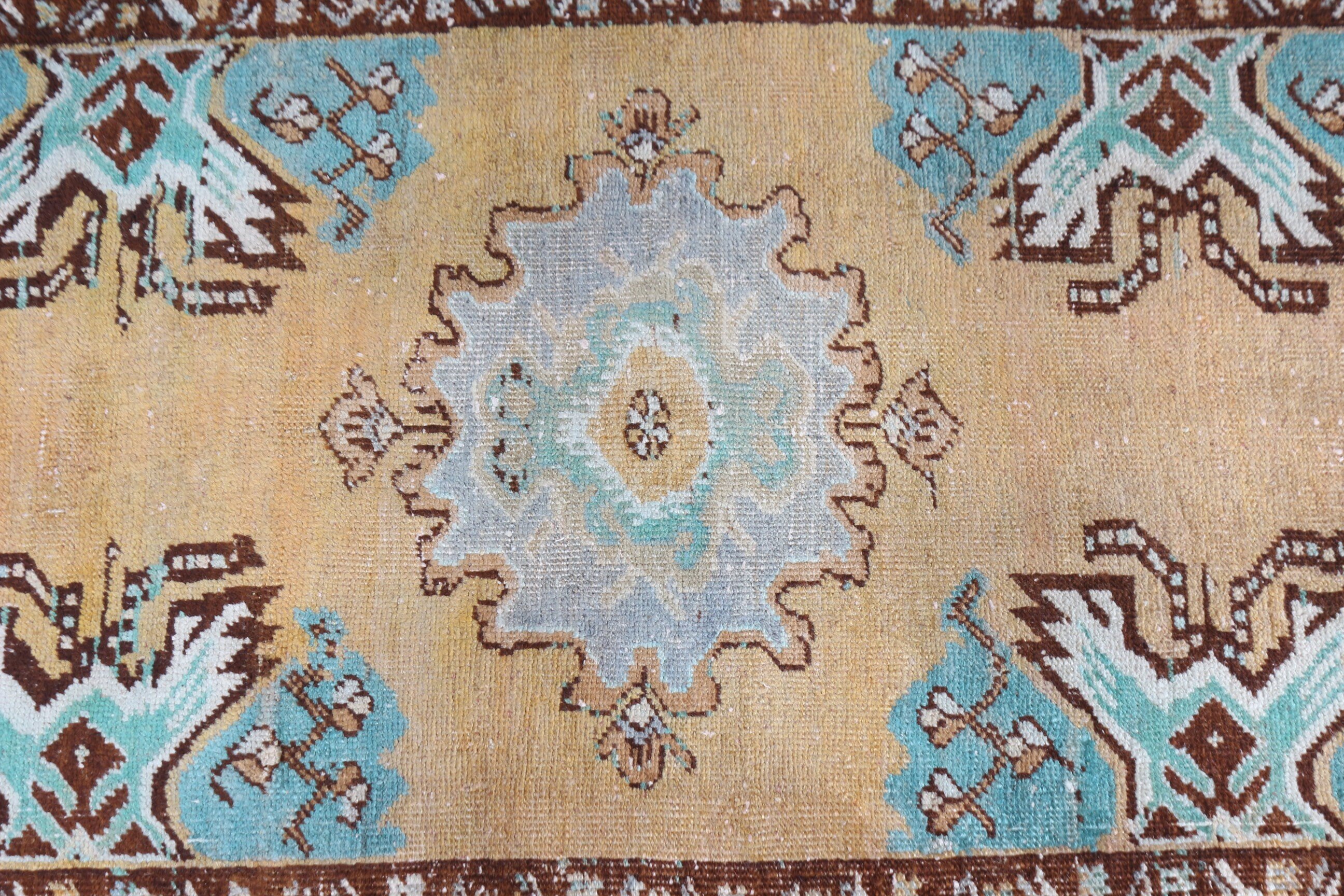 Vintage Halılar, Türk Halısı, Çocuk Halıları, Antika Halılar, Giriş Halısı, Fas Halısı, Kahverengi Anadolu Halısı, 1.8x3.5 ft Küçük Halı, Yurt Halıları