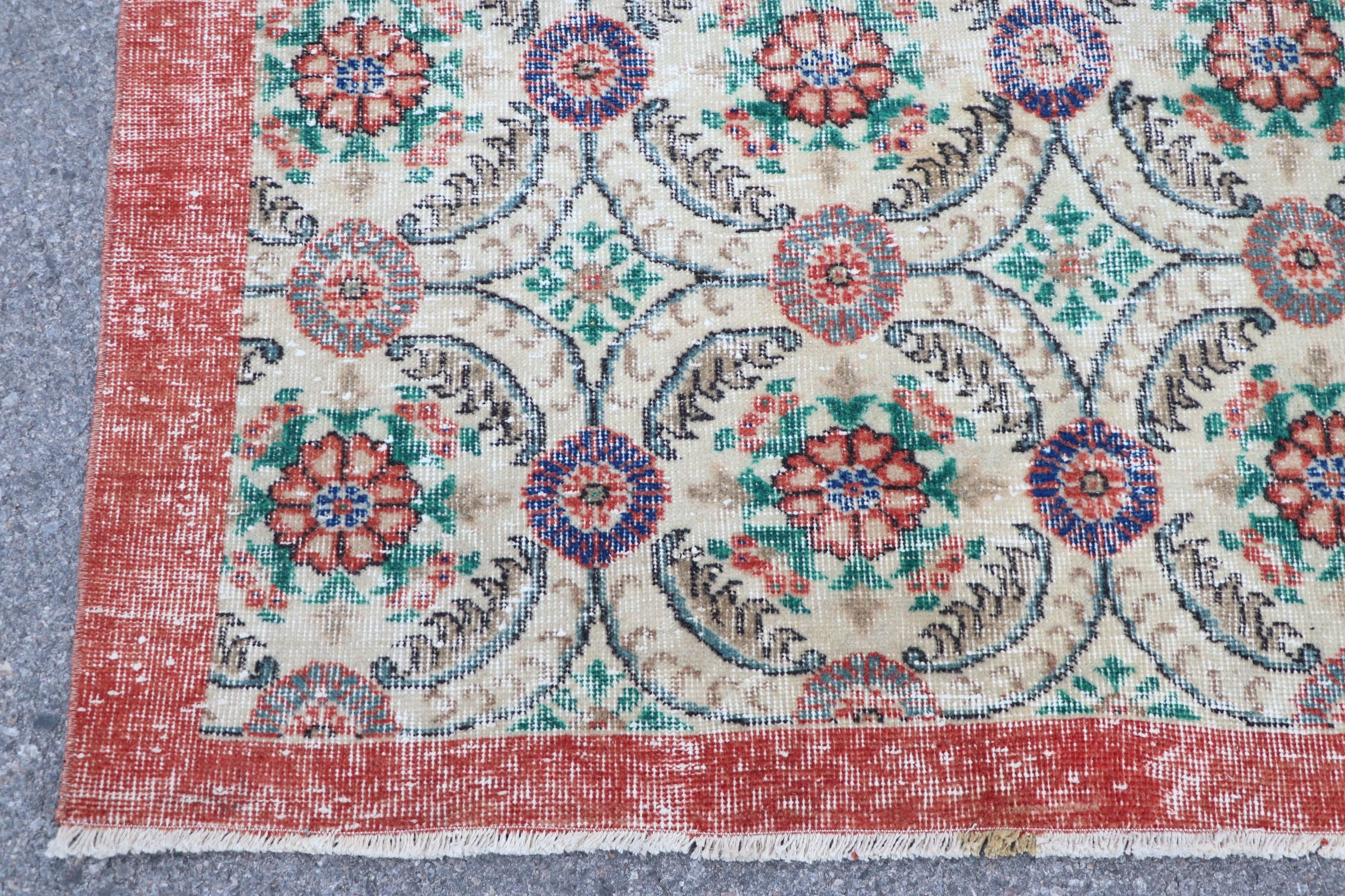 Beige Anatolian Rugs, Dining Room Rug, Moroccan Rug, Living Room Rug, Turkish Rug, 7.5x10.5 ft Oversize Rugs, Vintage Rug, Oushak Rug