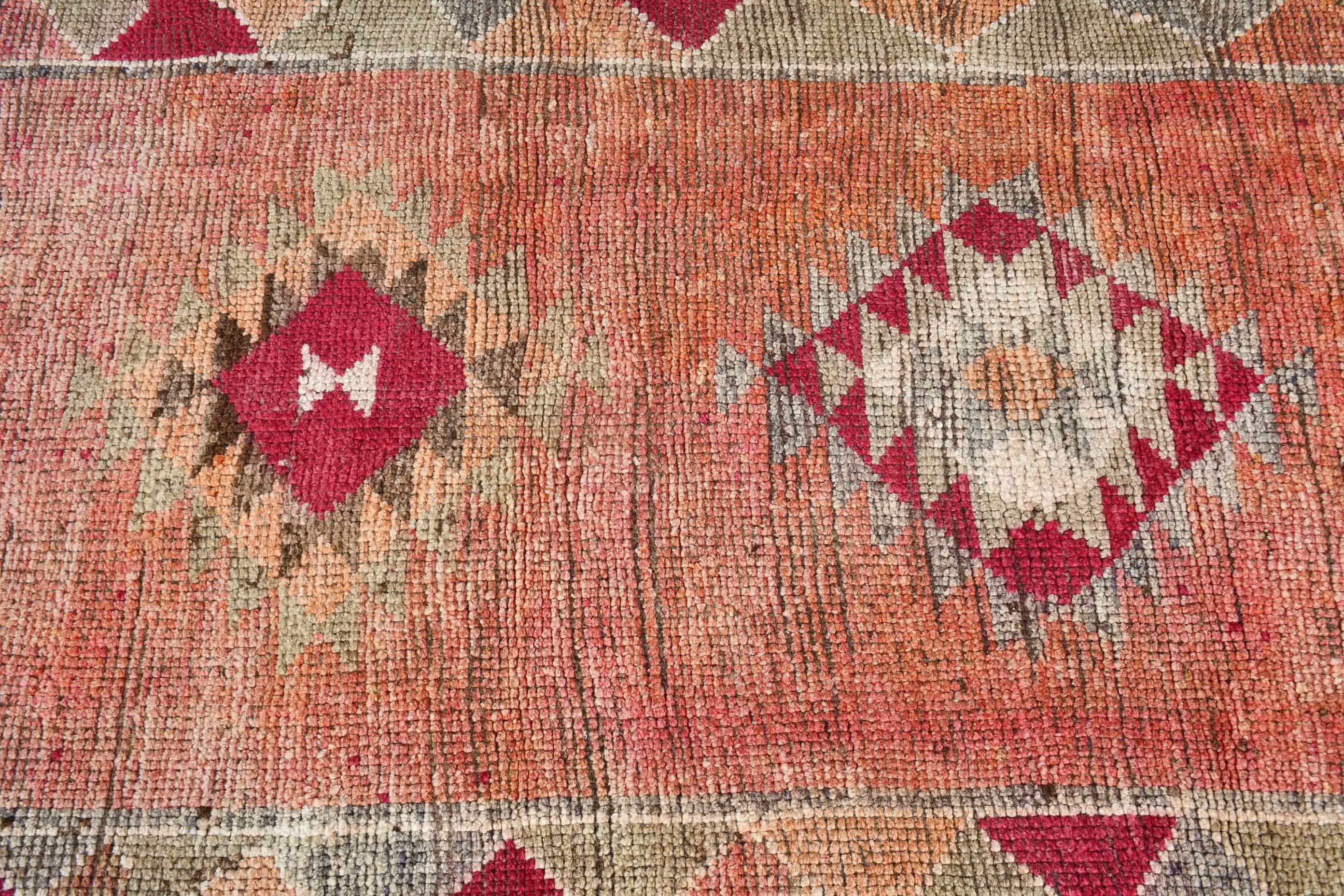 Corridor Rug, Rugs for Hallway, Turkish Rugs, Hallway Rug, Vintage Rug, Bedroom Rug, Red  3.3x9.4 ft Runner Rug, Moroccan Rug