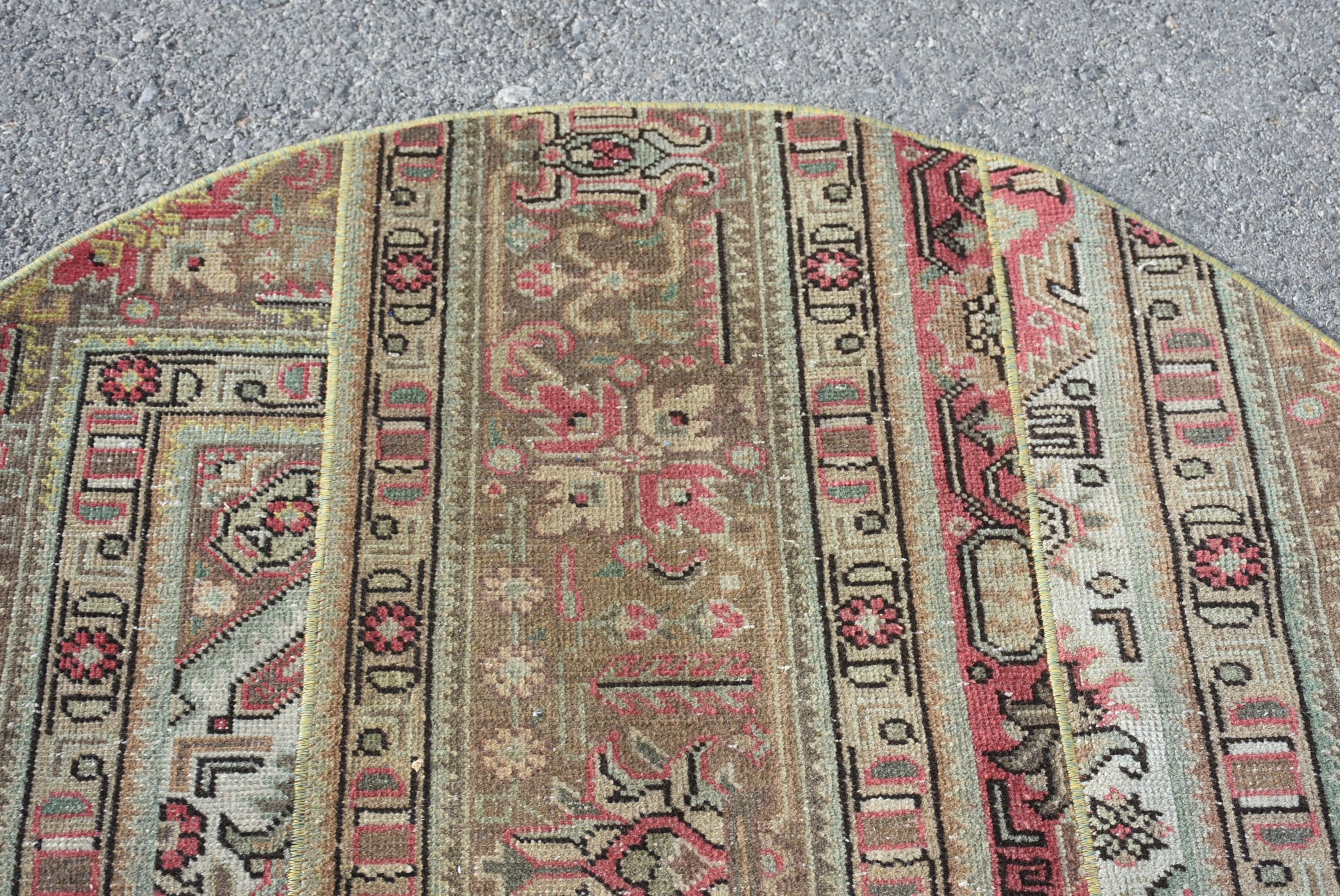 Brown  4.1x4.1 ft Accent Rug, Oushak Rug, Bedroom Rug, Turkish Rug, Vintage Rugs, Home Decor Rugs, Aztec Rug, Entry Rug