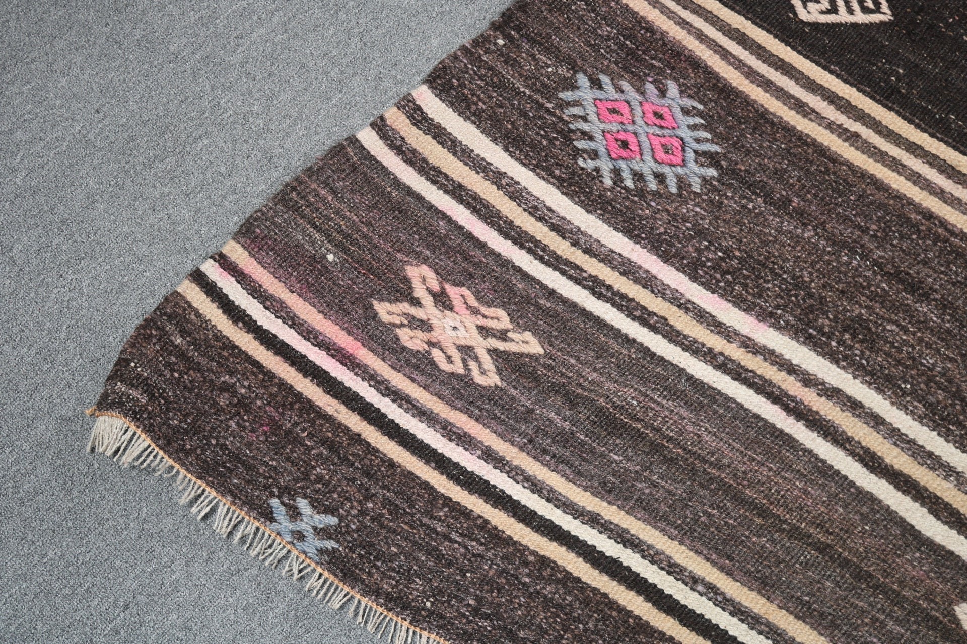 Siyah Fas Halıları, Büyük Boho Halısı, Lüks Halı, Türk Halıları, 5.9x10.8 ft Büyük Halı, Oryantal Halılar, Vintage Halı, Oturma Odası Halısı, Kilim