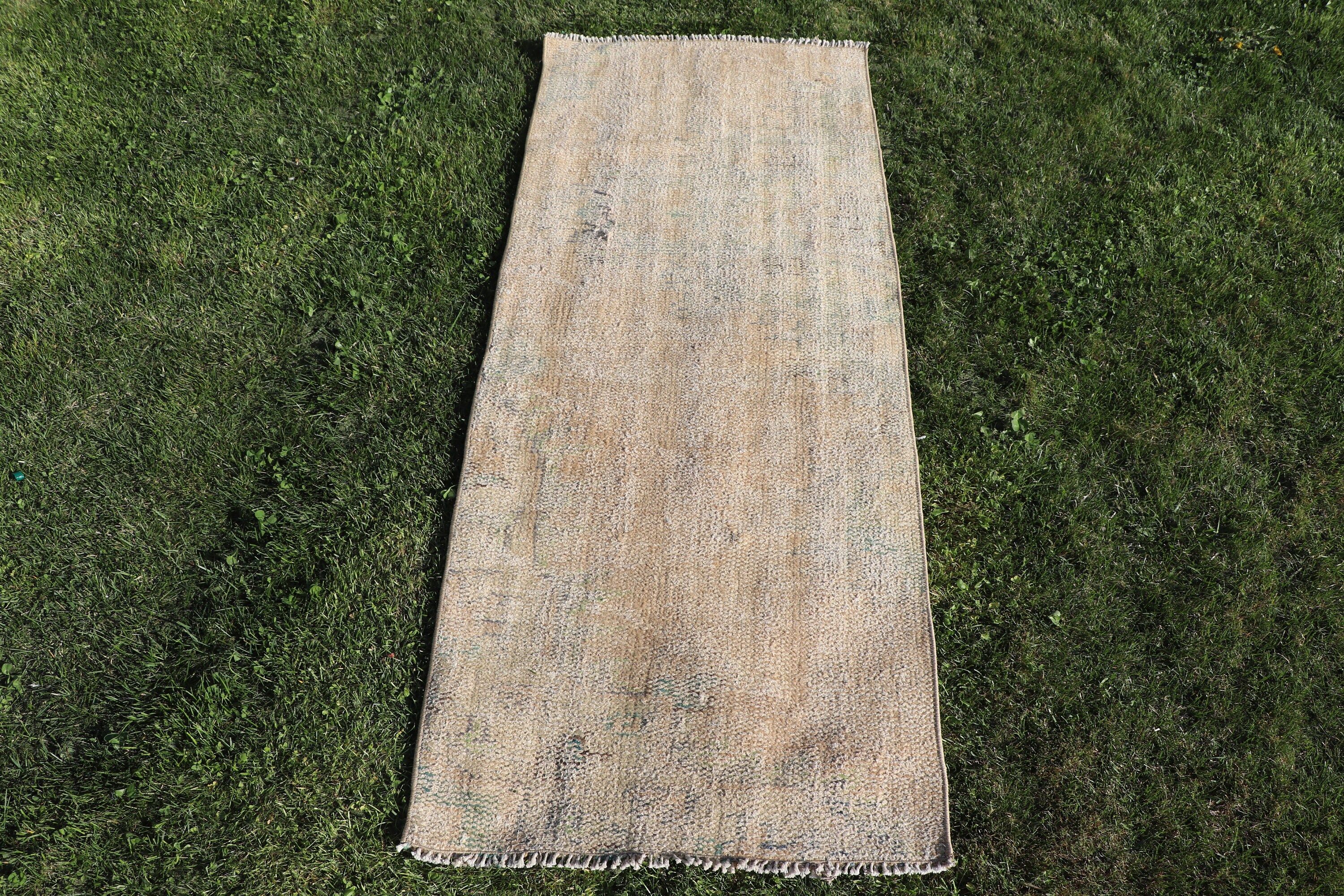 Luxury Rug, Vintage Rugs, Boho Rug, Beige Home Decor Rugs, Rugs for Car Mat, 2x4.8 ft Small Rugs, Bedroom Rug, Turkish Rugs, Nursery Rugs