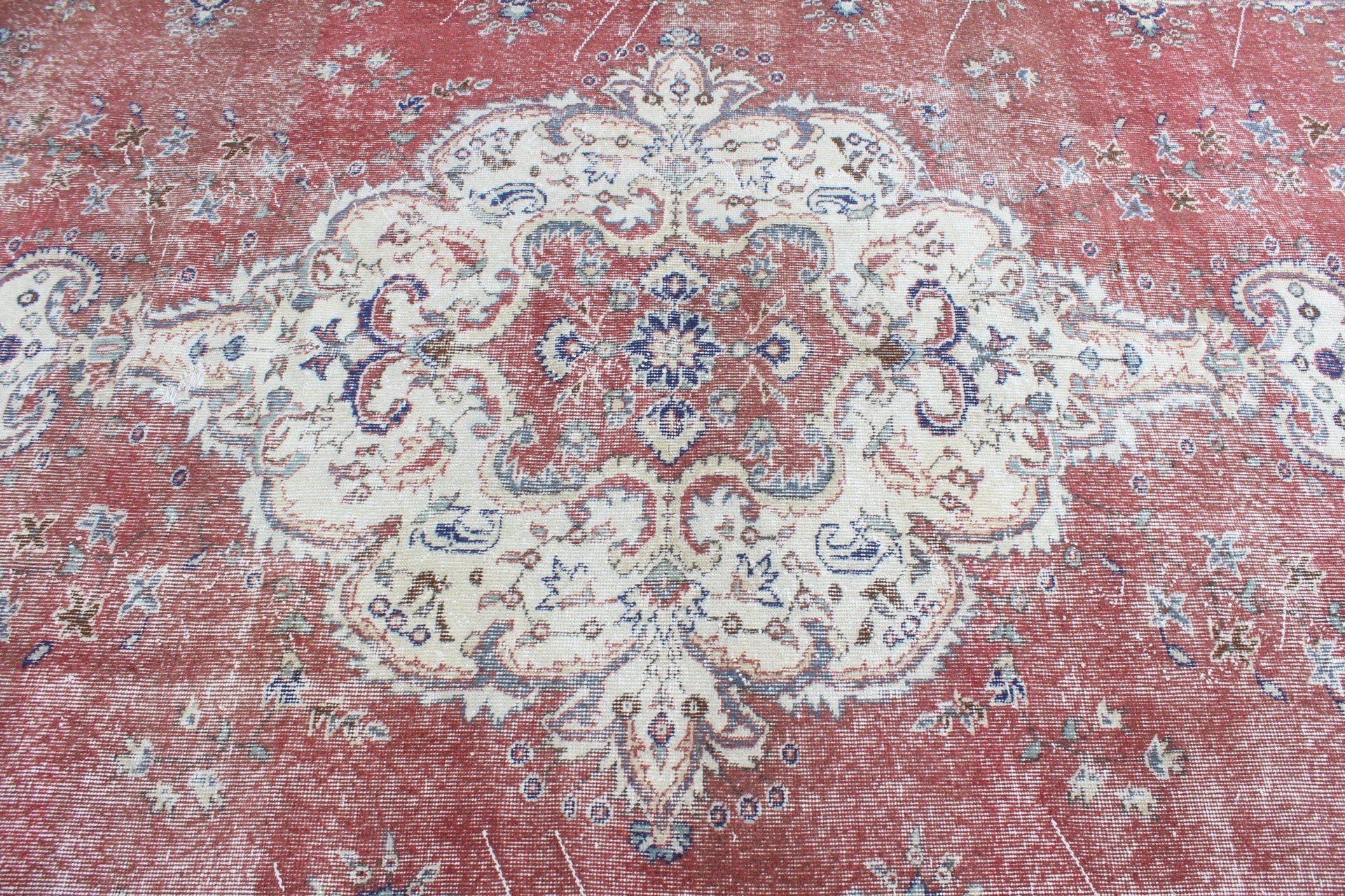 Antika Halı, Vintage Halı, Yemek Odası Halıları, 5x9.6 ft Büyük Halılar, Kırmızı Yün Halı, Oturma Odası Halıları, Türkiye Halısı, Türk Halısı, Yatak Odası Halısı