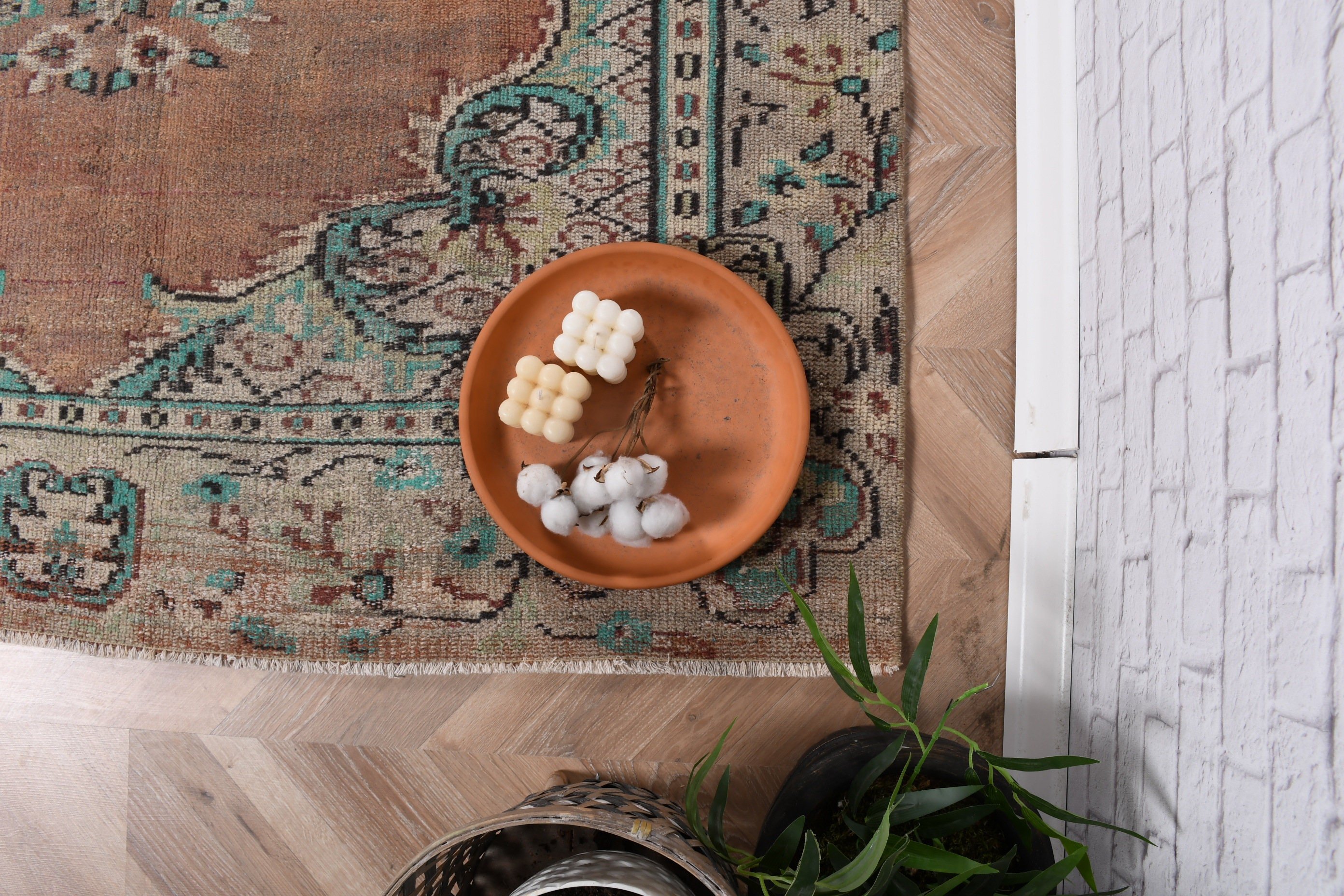 5.1x8.6 ft Large Rug, Vintage Rug, Bedroom Rugs, Neutral Rug, Turkish Rugs, Dining Room Rug, Antique Rugs, Aztec Rug, Brown Oushak Rug