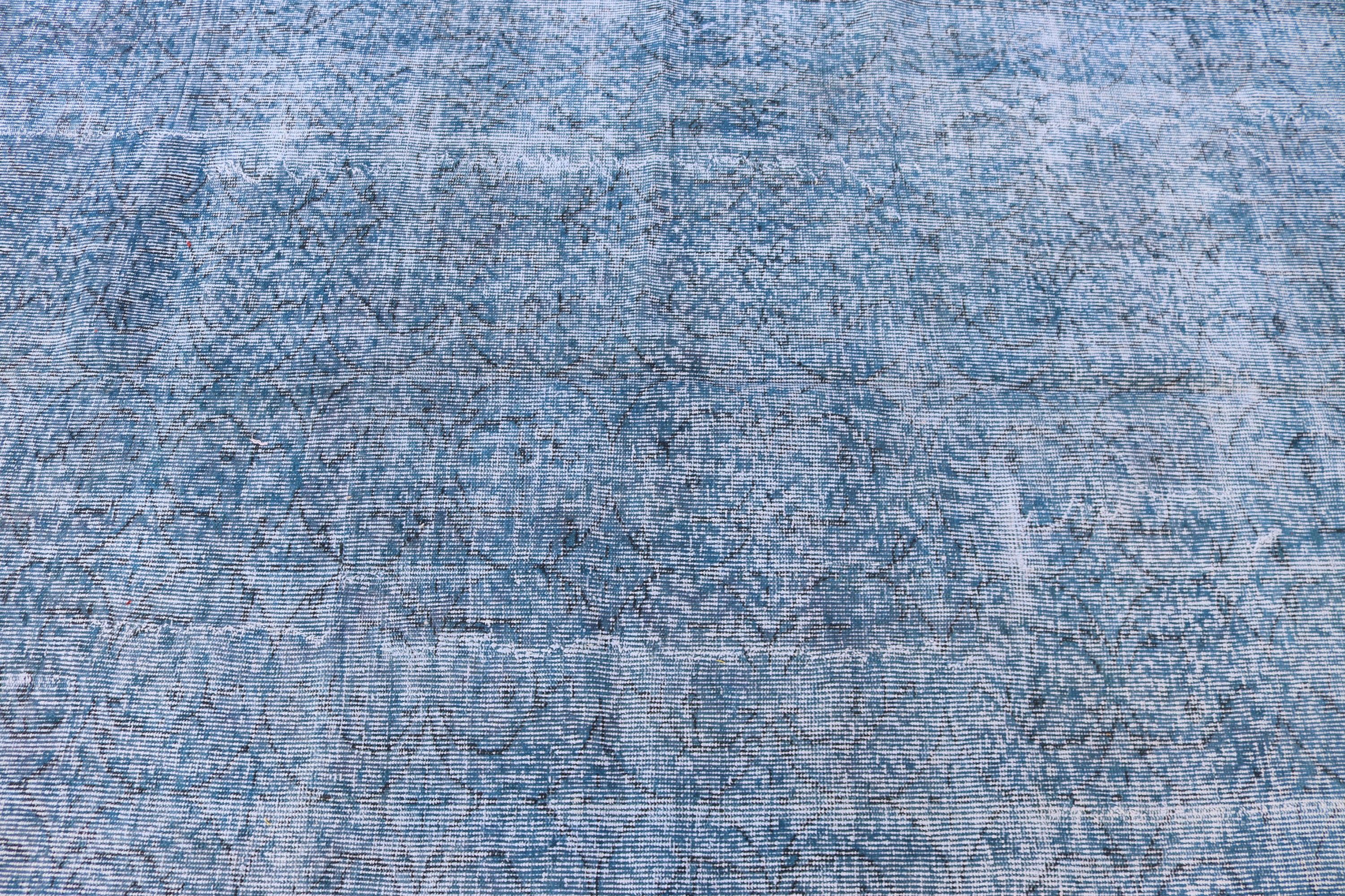 Handwoven Rug, Blue Modern Rugs, Turkish Rug, Home Decor Rugs, Dining Room Rugs, Vintage Area Rugs, 4.7x8.3 ft Area Rugs, Vintage Rug